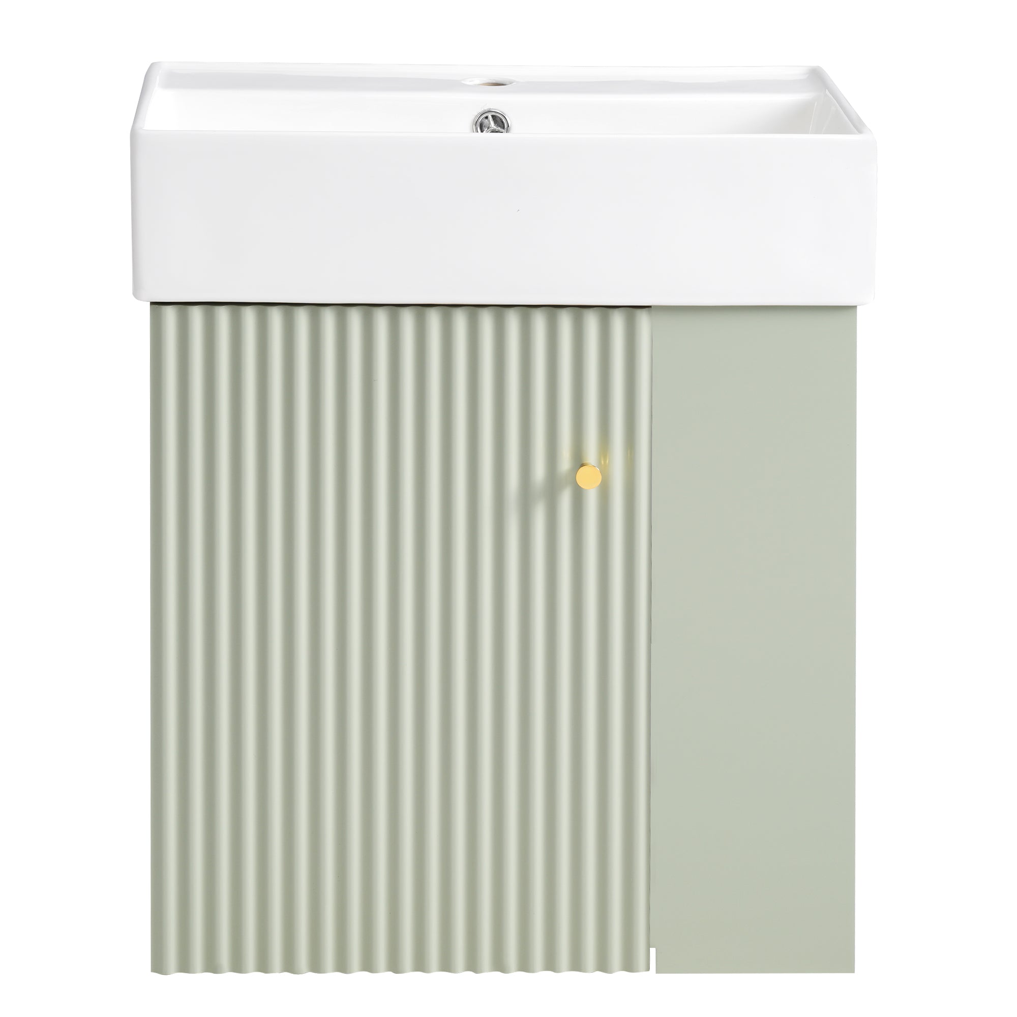 [variant:N729P170388F] Floating Bathroom Vanity with Ceramic Basin – 21.6-Inch, Green image 10