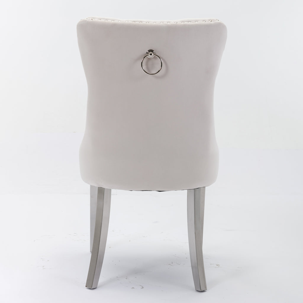 [variant:W5755P474574] Tufted Velvet Dining Chairs – Set of 2 image 6
