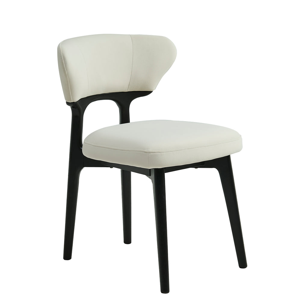 [variant:N876P312810A] Set of 2 Black Upholstered Solid Wood Dining Chairs image 9
