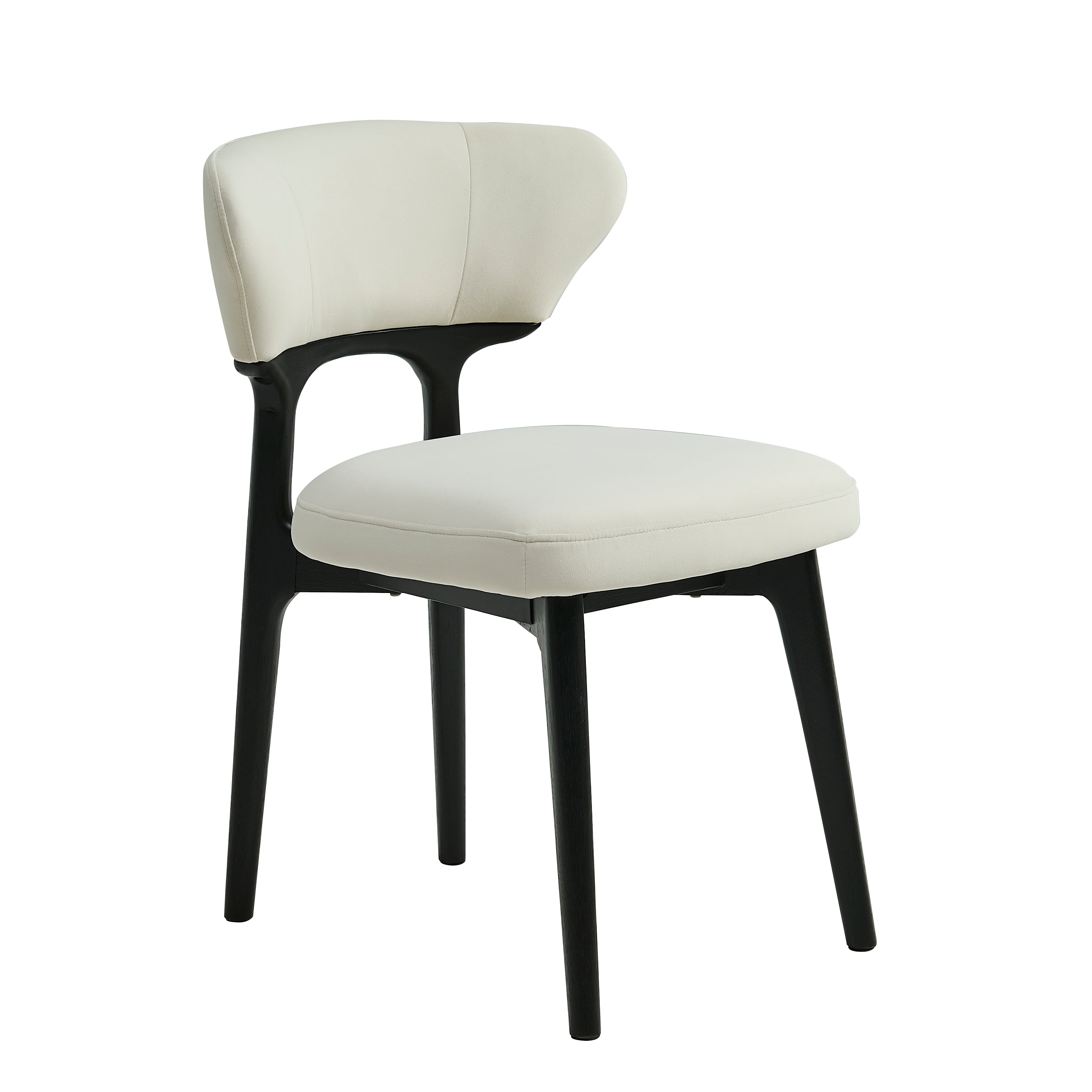 [variant:N876P312810A] Set of 2 Black Upholstered Solid Wood Dining Chairs image 9