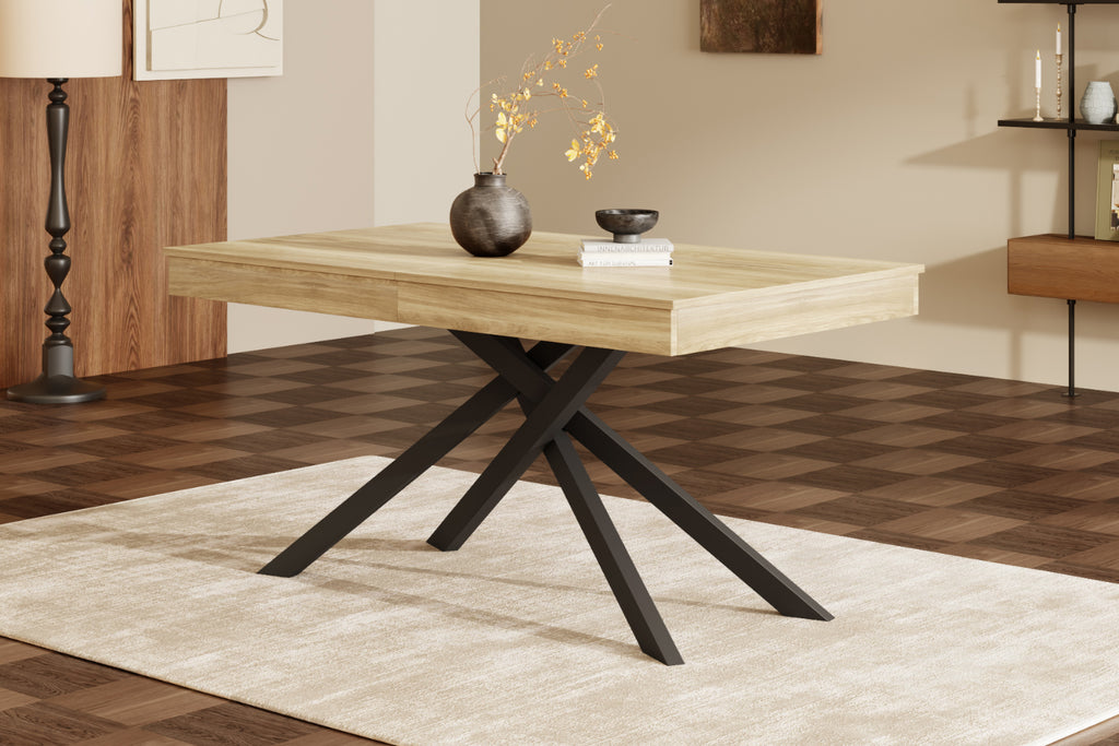 [variant:N859D000003E] Extendable Oak Dining Table – 55–71 Inch image 18