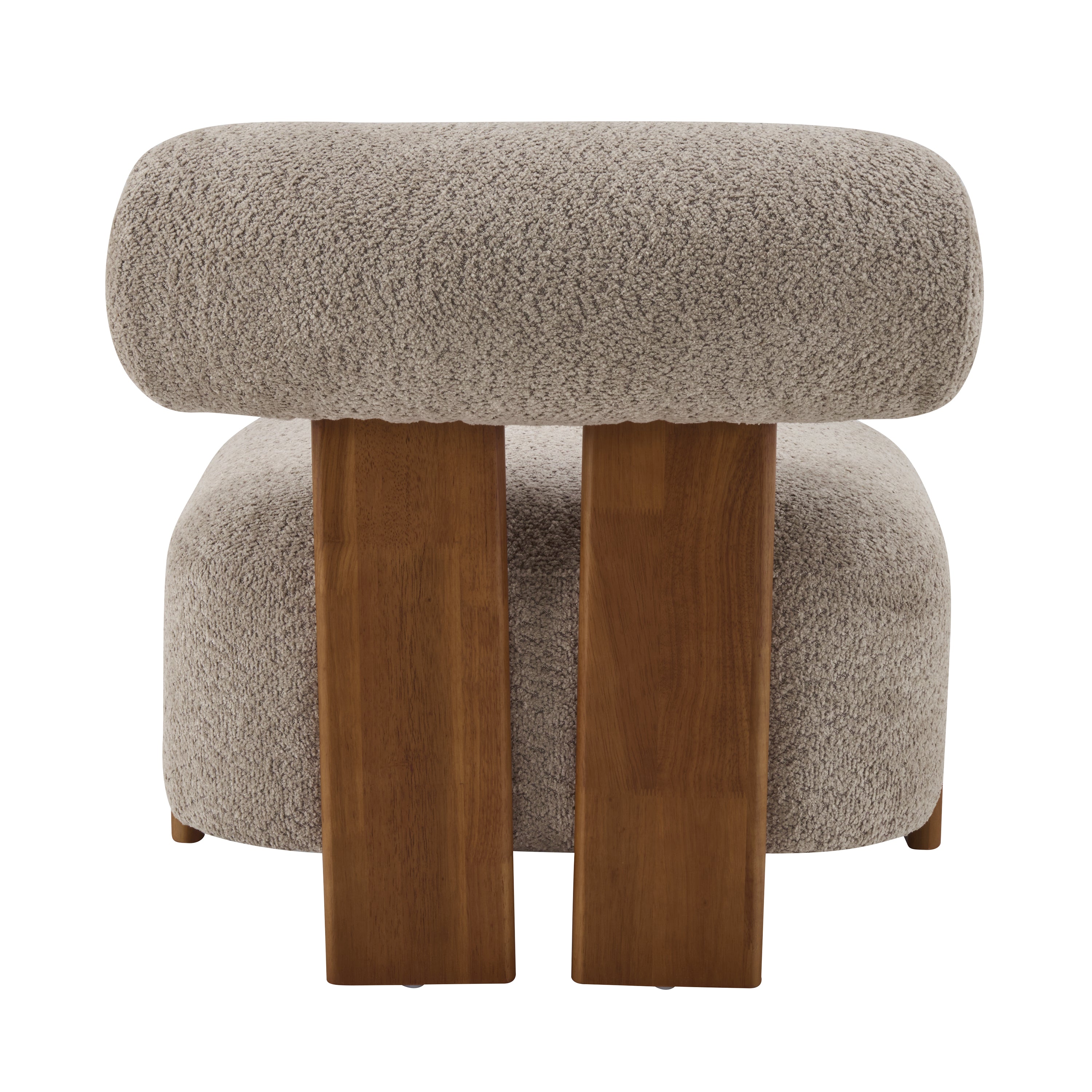 Modern Bouclé Lounge Chair — [variant:N913P495894R] Brown,Walnut image 10