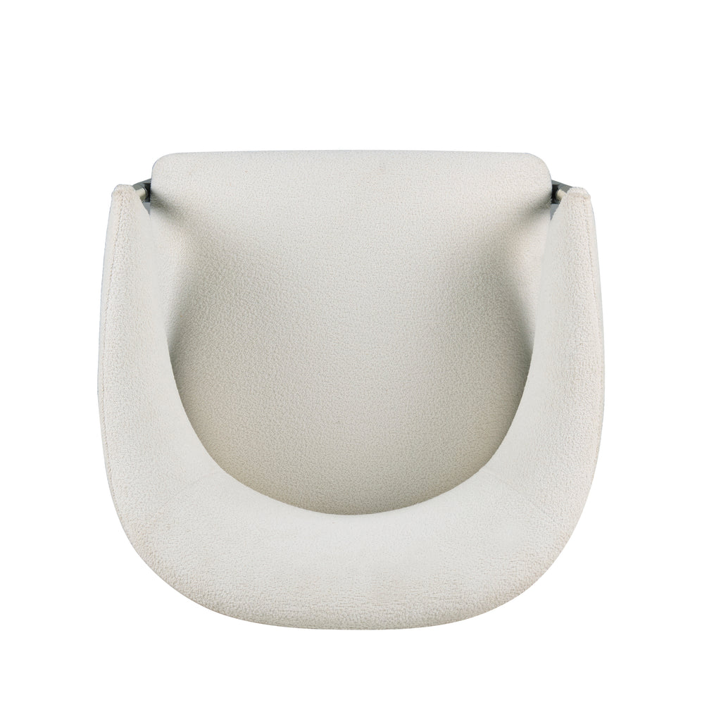 [variant:N876P313041A-2] Set of 4 Mid-Century Upholstered Dining Chairs – White image 8