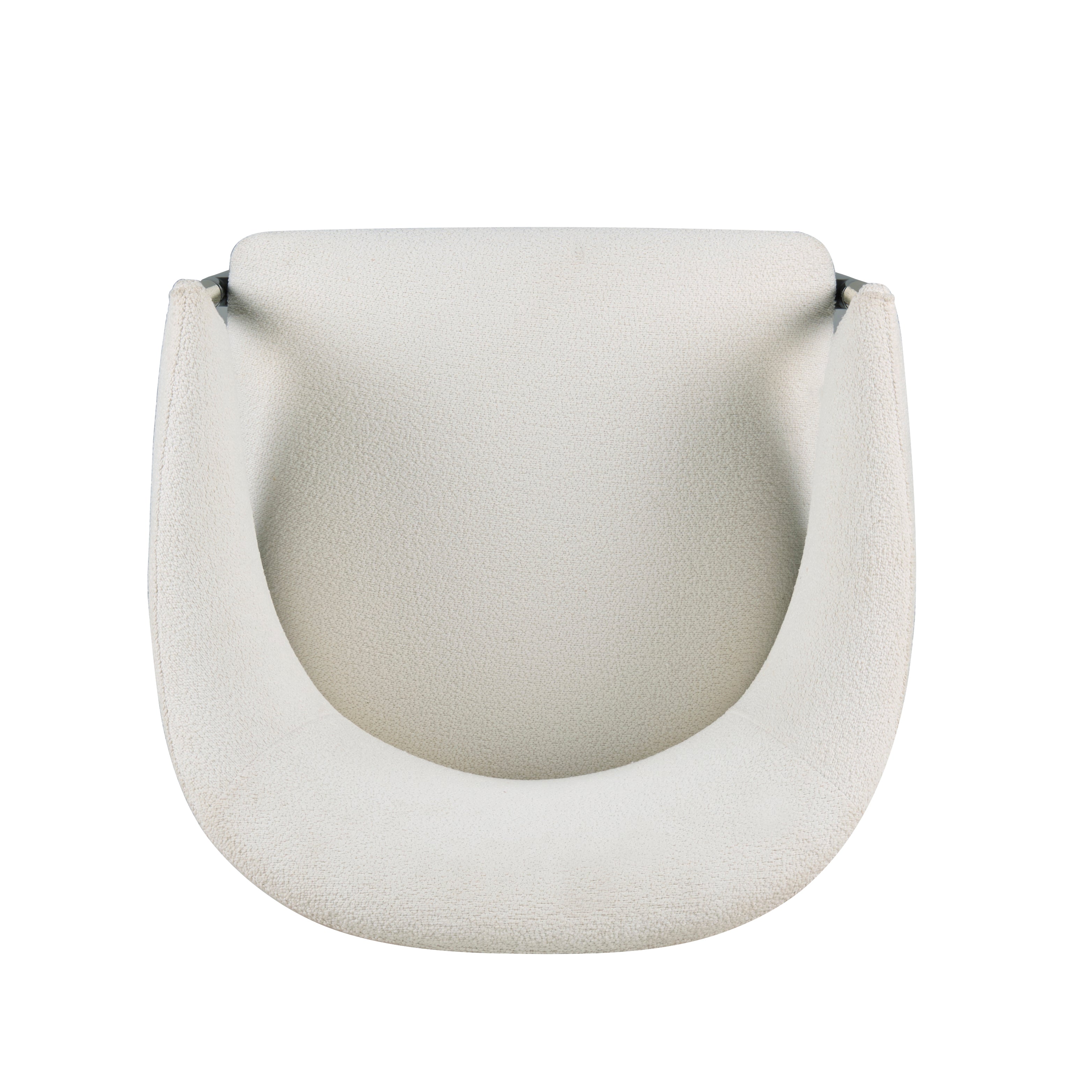 [variant:N876P313041A-2] Set of 4 Mid-Century Upholstered Dining Chairs – White image 8