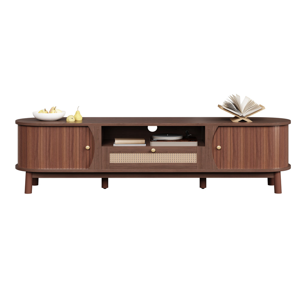 [variant:GA725398N] Walnut TV Stand and Coffee Table Set image 9