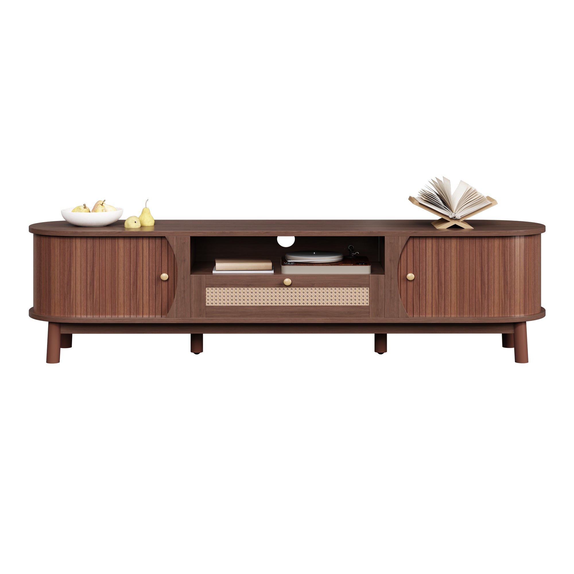 [variant:GA725398N] Walnut TV Stand and Coffee Table Set image 9