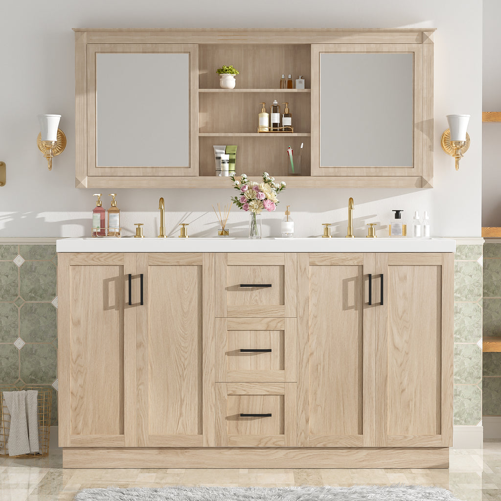 [variant:N848P000035N] Double-Sink Bathroom Vanity with Storage – 59-Inch image 1