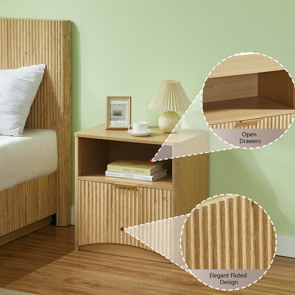 [variant:W5078P443398] Set of 2 Fluted Nightstands with Gold Handles image 6