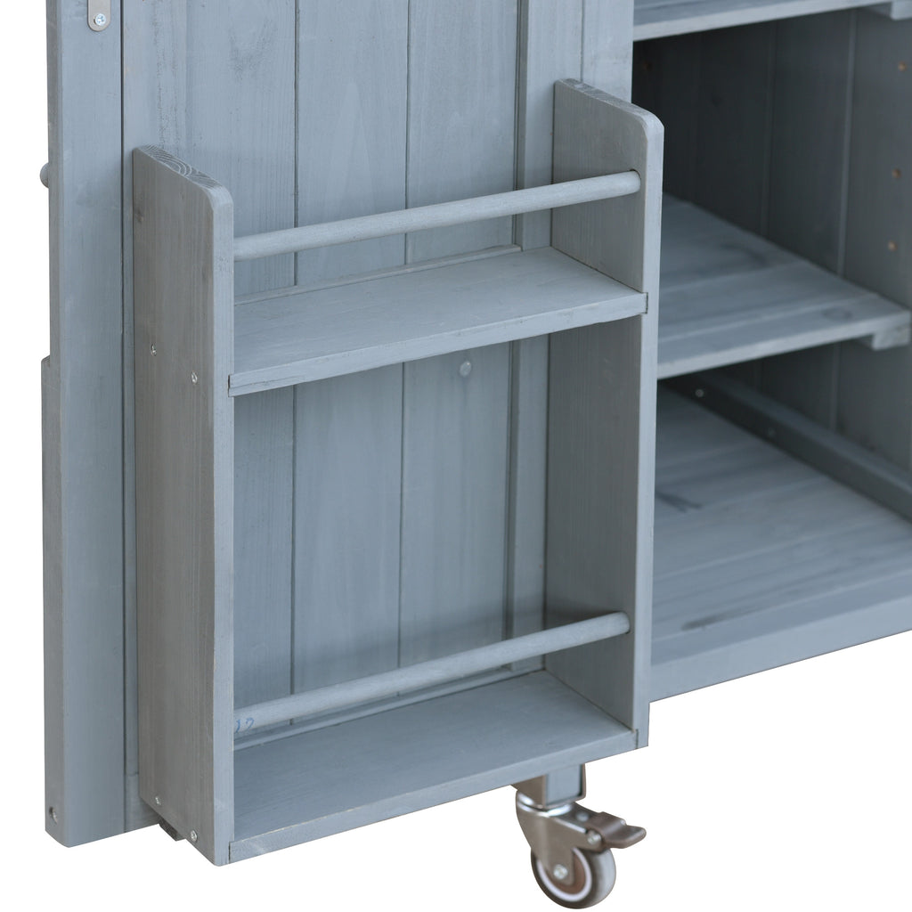 [variant:N853P386114G] Outdoor Grill Cart with Stainless Steel Top – Gray and Blue, 50.25-Inch image 25