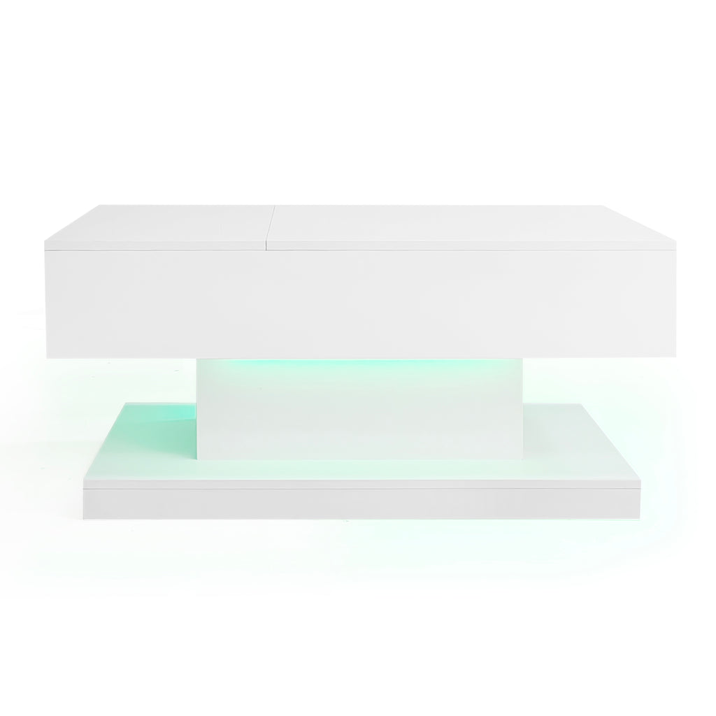 [variant:N892P407974W] High-Gloss Lift-Top Coffee Table with LED Lights image 15