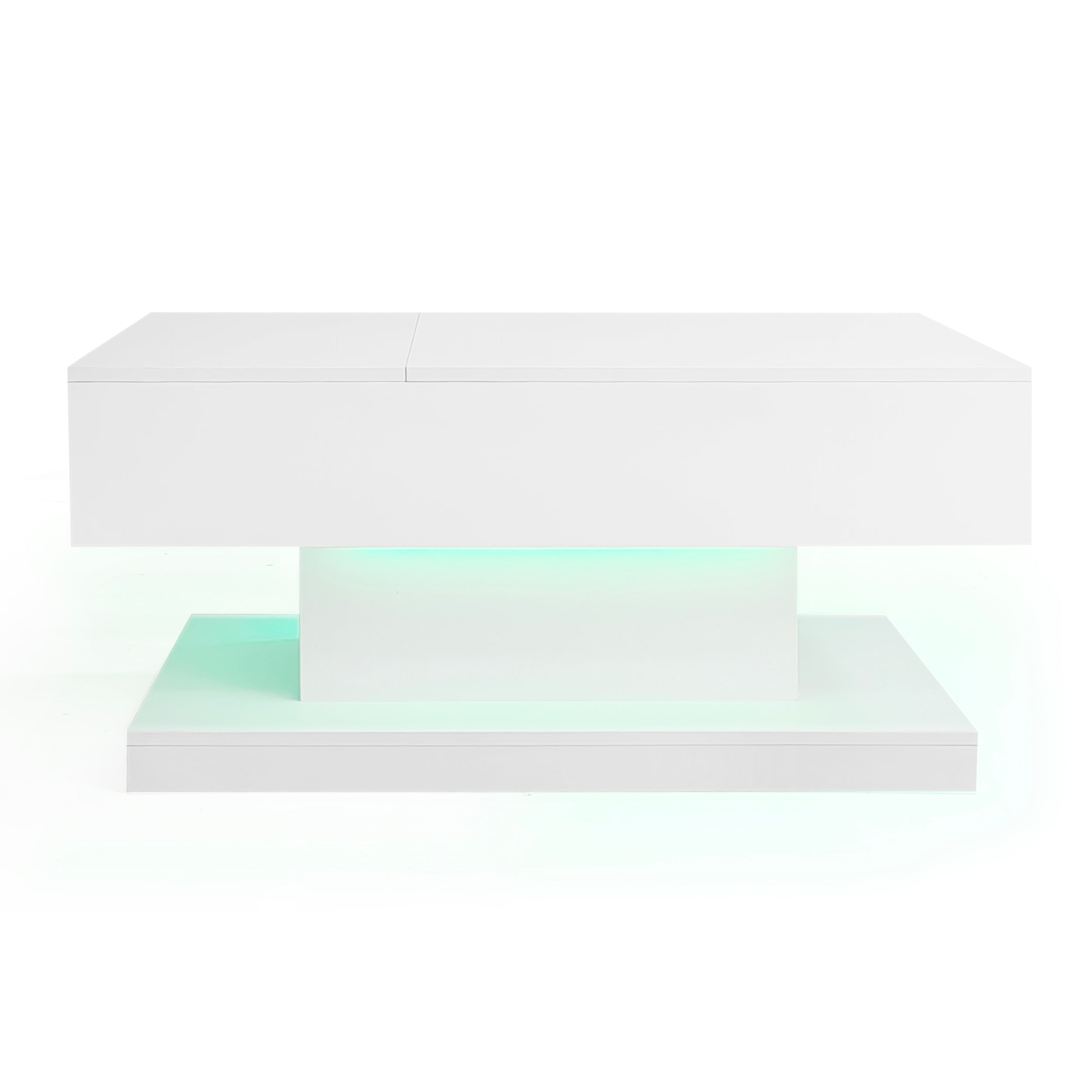[variant:N892P407974W] High-Gloss Lift-Top Coffee Table with LED Lights image 15