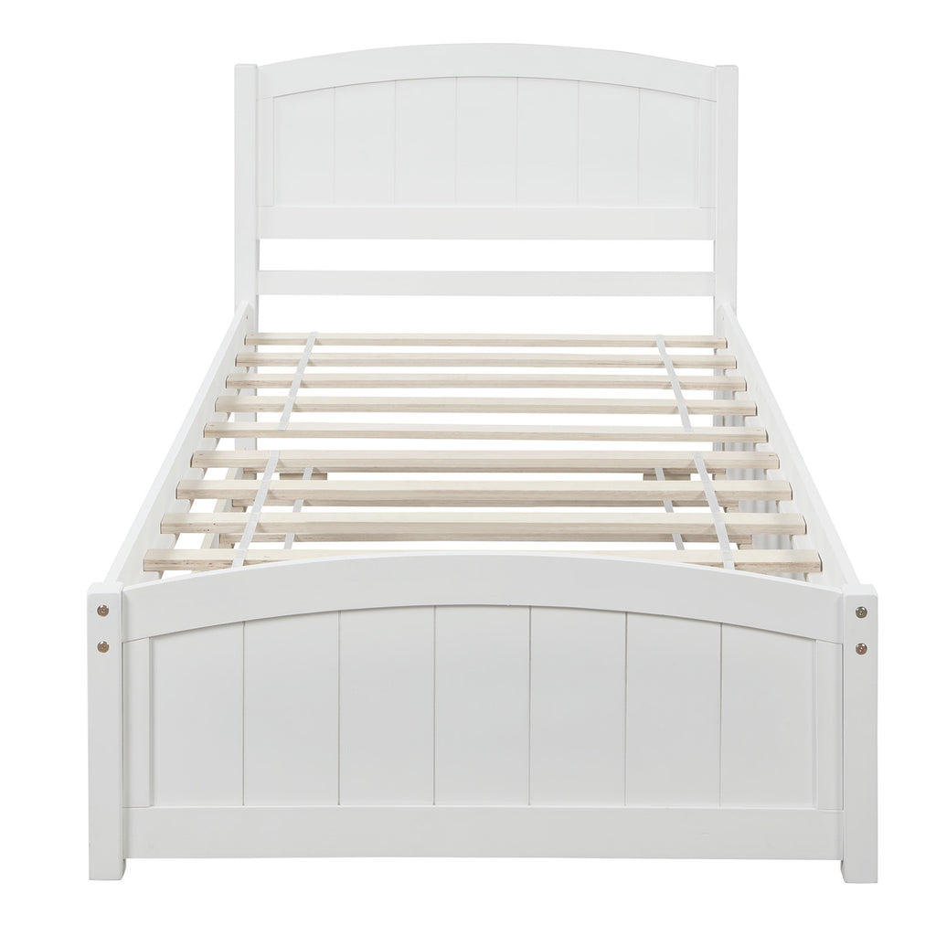 [variant:N850P475821K] Twin Platform Bed with Twin Trundle – White image 6