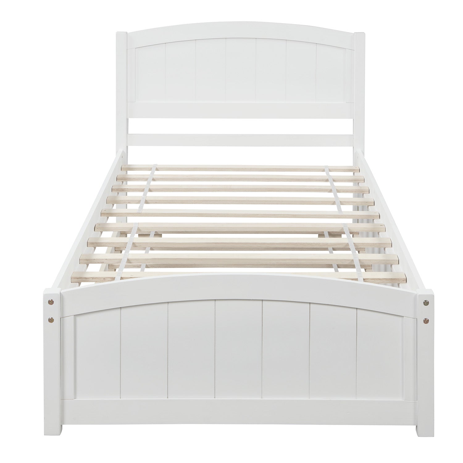 [variant:N850P475821K] Twin Platform Bed with Twin Trundle – White image 6