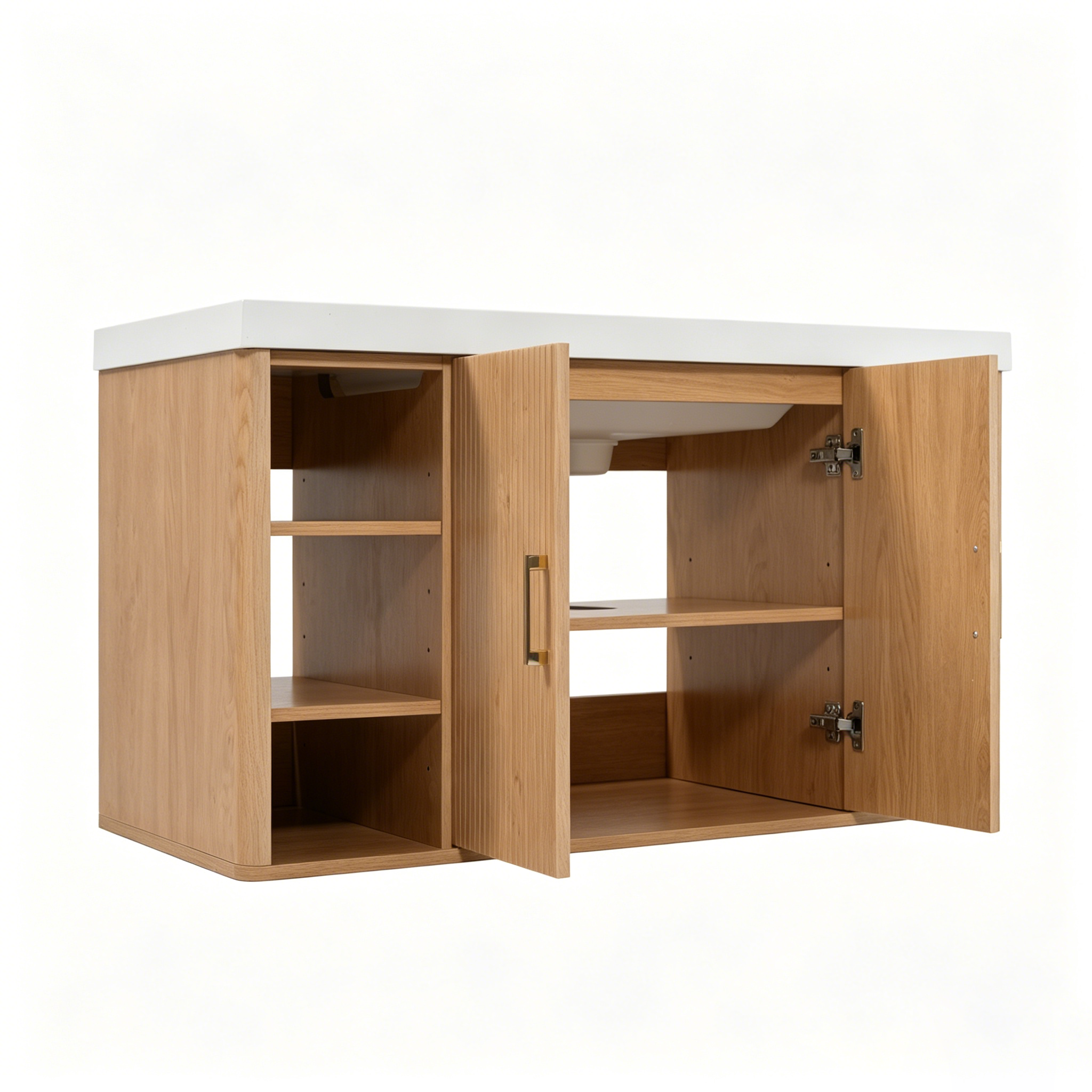[variant:N729P000039N] Wall-Mounted Bathroom Vanity with SMC Sink – 42-Inch image 18