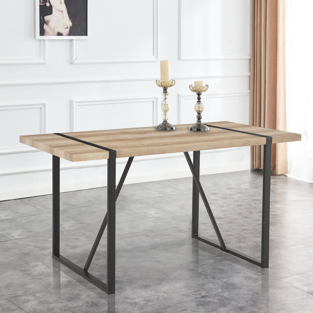 [variant:W3806P405273] Wood-Grain Dining Table – 55-Inch image 10