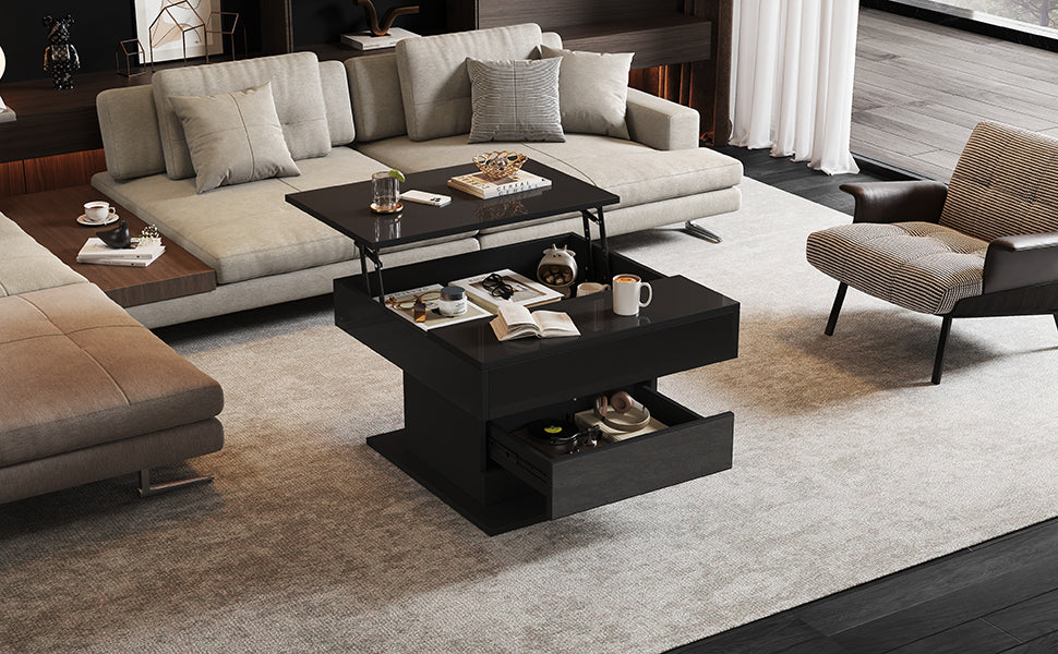 [variant:N892P423296B] Black 360° Rotating Lift-Top Coffee Table image 14