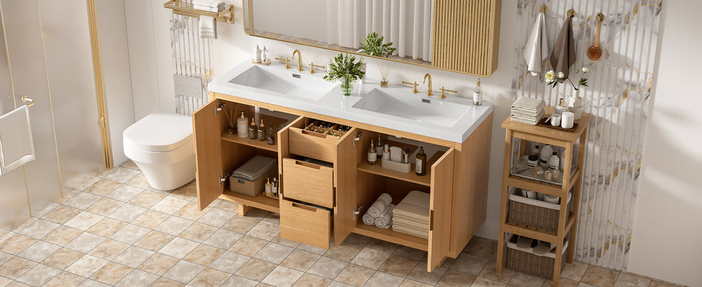 [variant:N848P000022N] Double-Sink Bathroom Vanity with SMC Sink – 59.3-Inch image 26