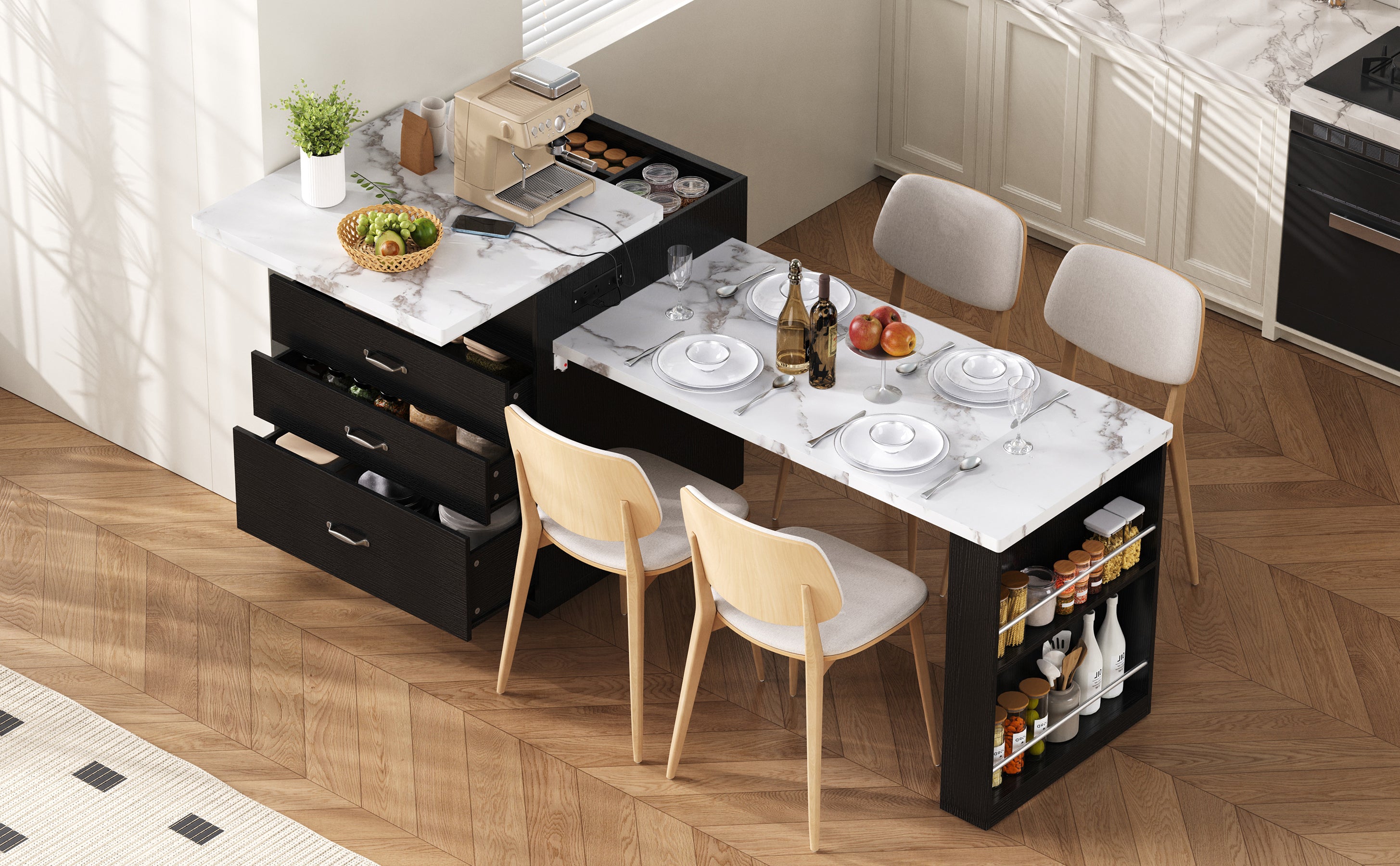 [variant:XW000036AAB-CA] Black,White Marble image 3