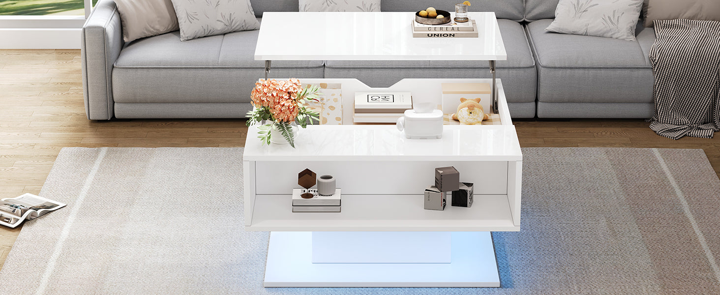[variant:N892P428789W] High-Gloss Hydraulic Lift Coffee Table with Storage image 25