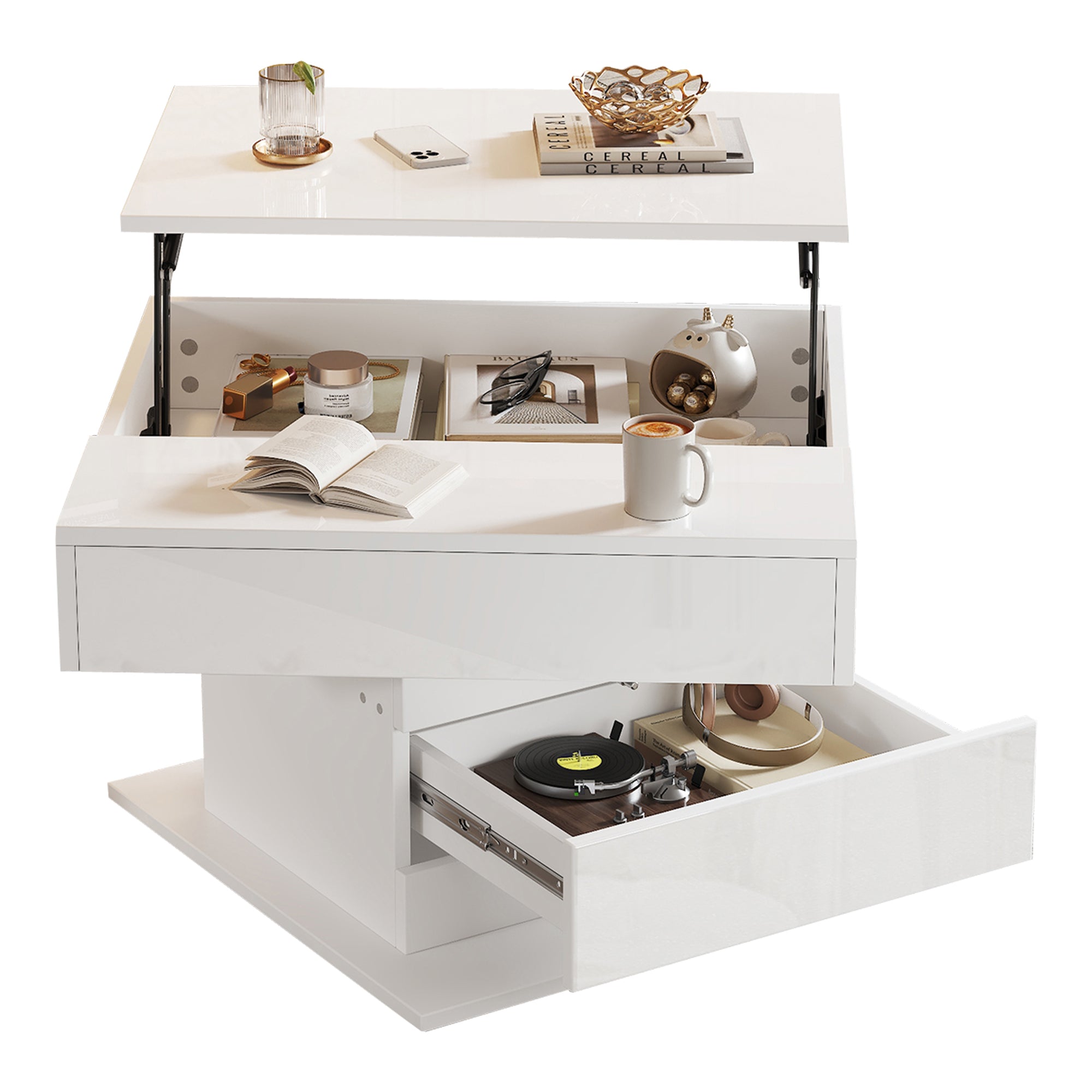 [variant:N892P423296W] 360° Rotating Lift-Top Coffee Table with Drawer image 36