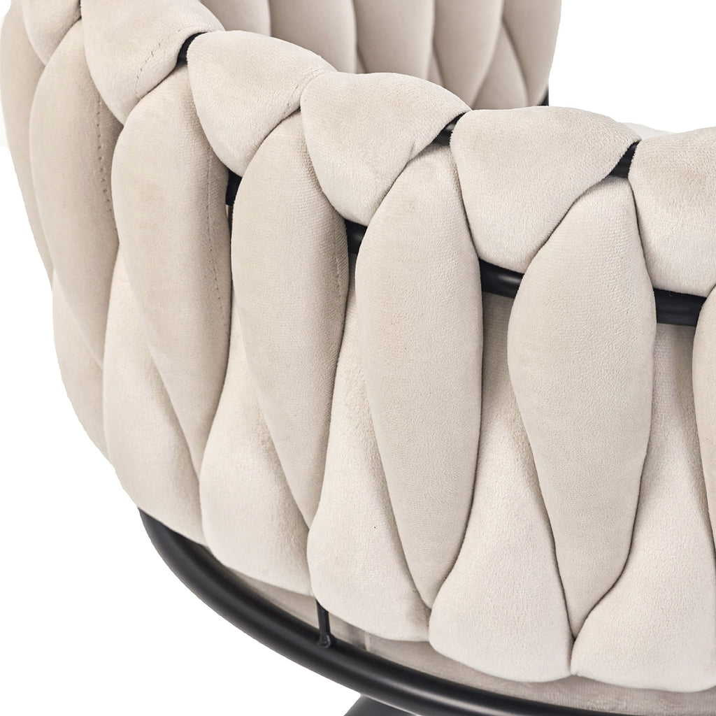 [variant:N859P374639B] Set of 2 Beige Velvet Dining Chairs image 17