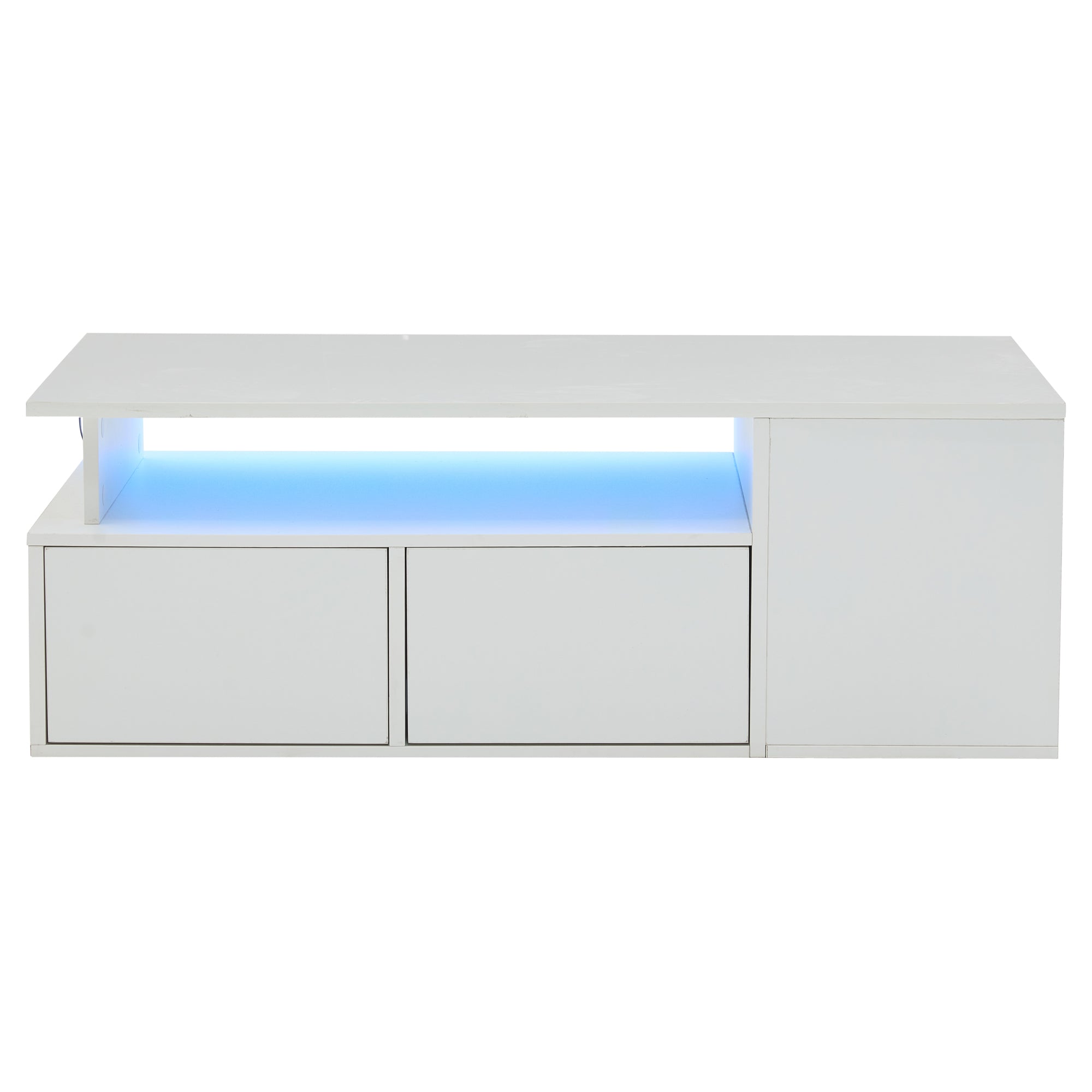 [variant:N892P428788W] High-Gloss LED Coffee Table with Open Storage image 50