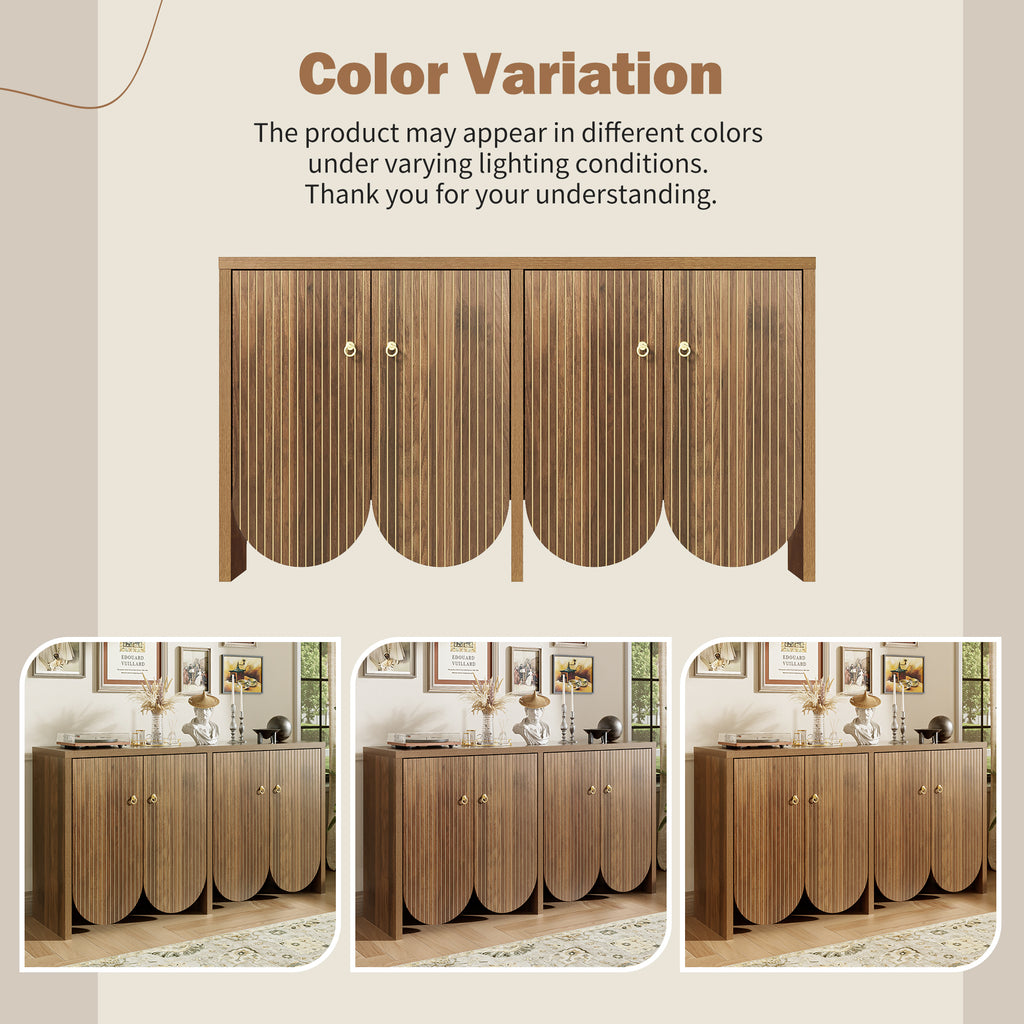 [variant:GA0002N] Fluted 4-Door Sideboard – Walnut image 7
