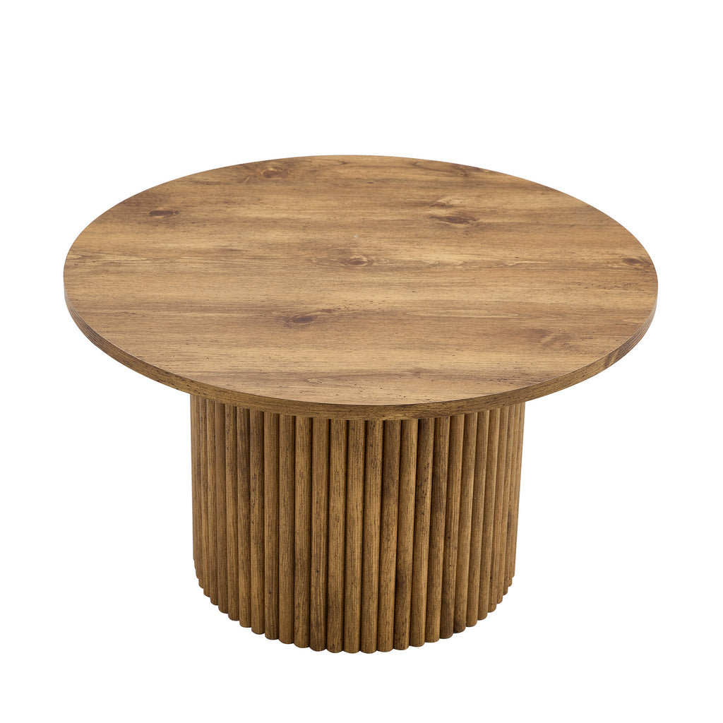[variant:W3806P404738] Round Fluted Coffee Table with Metal Frame – 27.5-Inch image 21