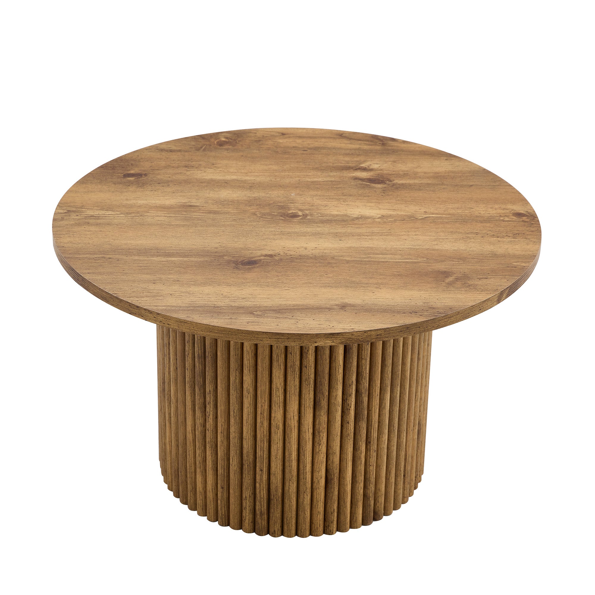 [variant:W3806P404738] Round Fluted Coffee Table with Metal Frame – 27.5-Inch image 21