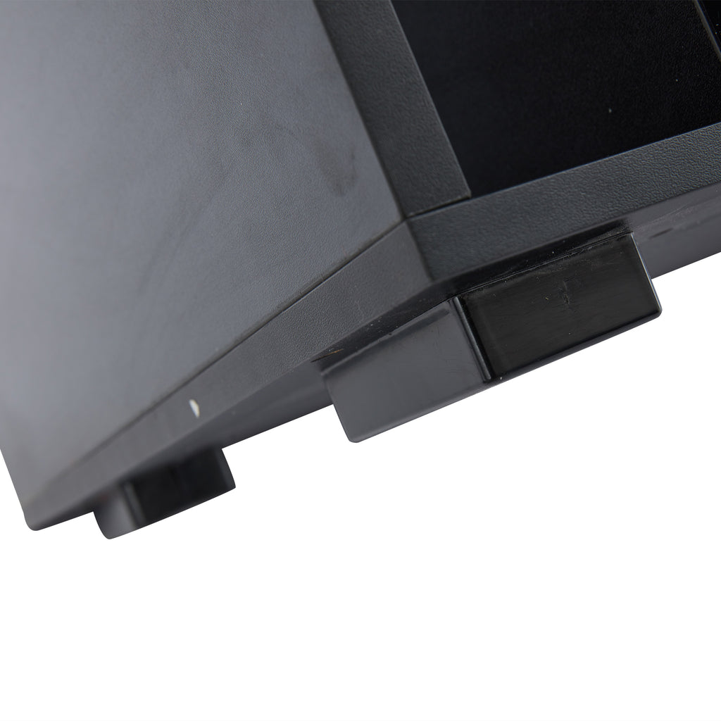 [variant:N892P428787B] High-Gloss LED Coffee Table with Glass Top and Drawers image 8