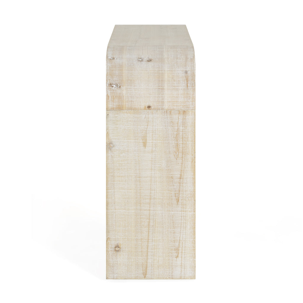 Curved-Edge Pine Veneer Console Table – 52-Inch — [variant:N851P415011N] Natural image 11