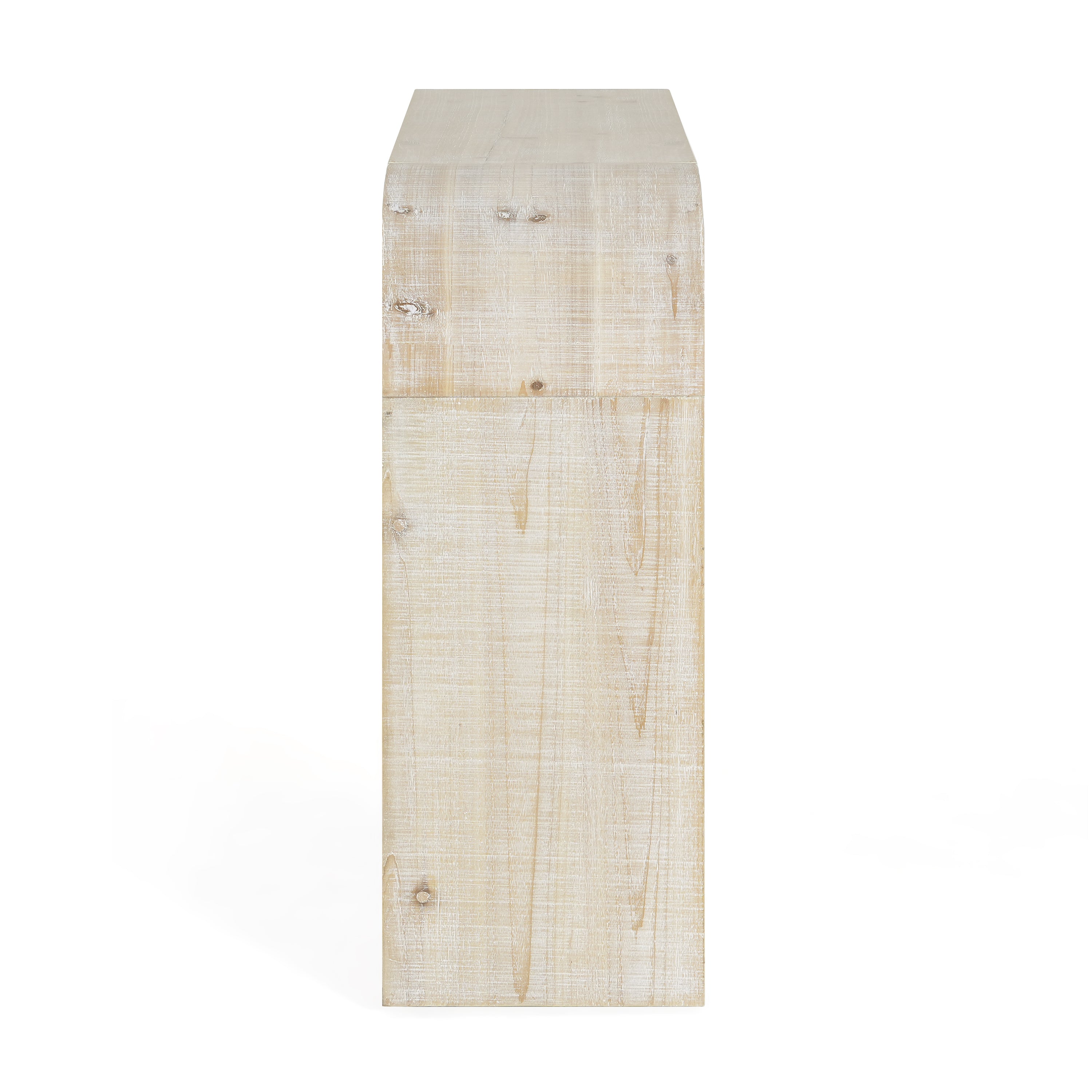 Curved-Edge Pine Veneer Console Table – 52-Inch — [variant:N851P415011N] Natural image 11
