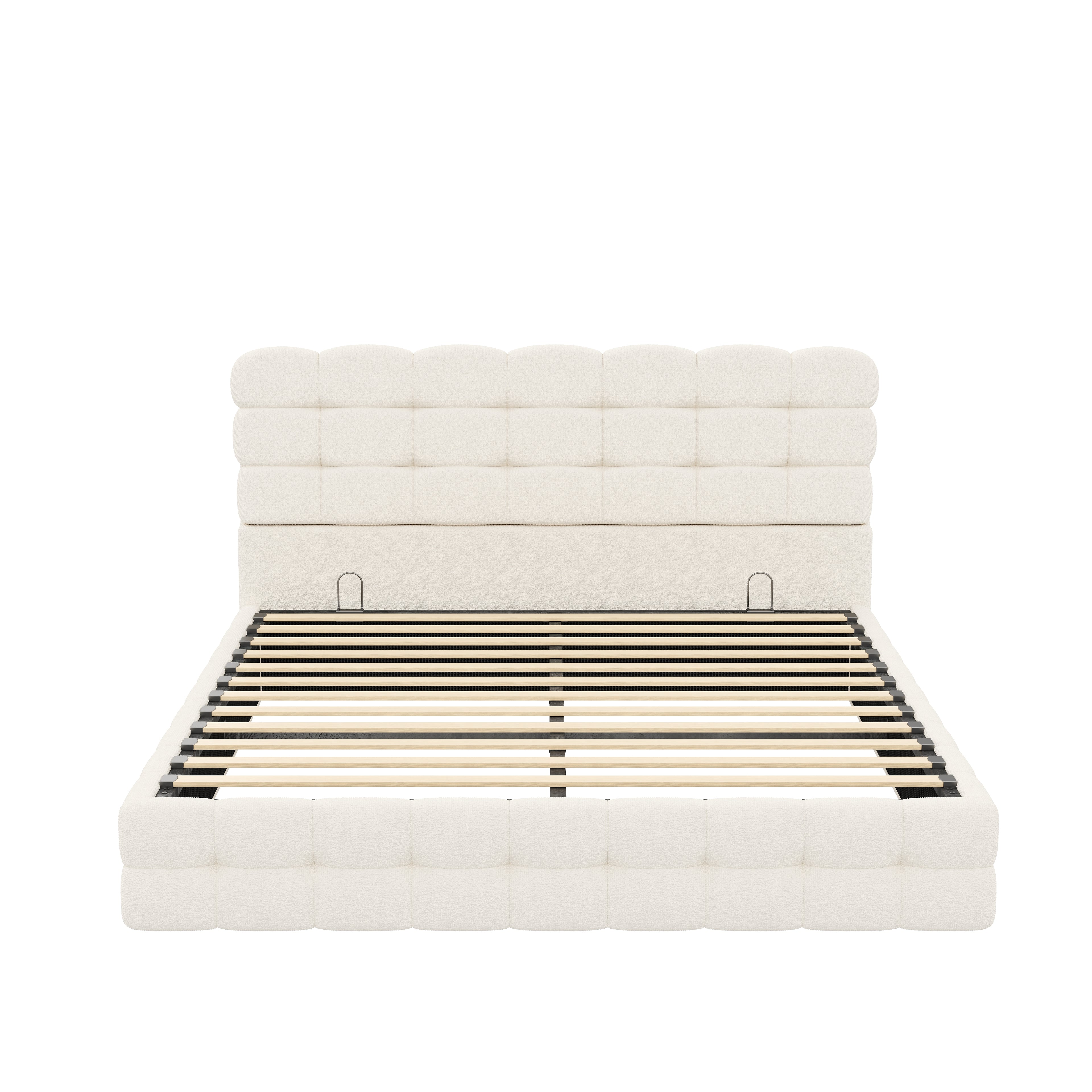 [variant:HS451572AAK] Queen Hydraulic Lift Storage Bed – Cream White image 13