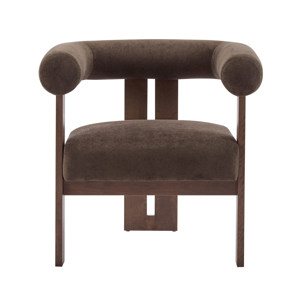 [variant:N898P443987D] Round-Arm Velvet Accent Chair image 2
