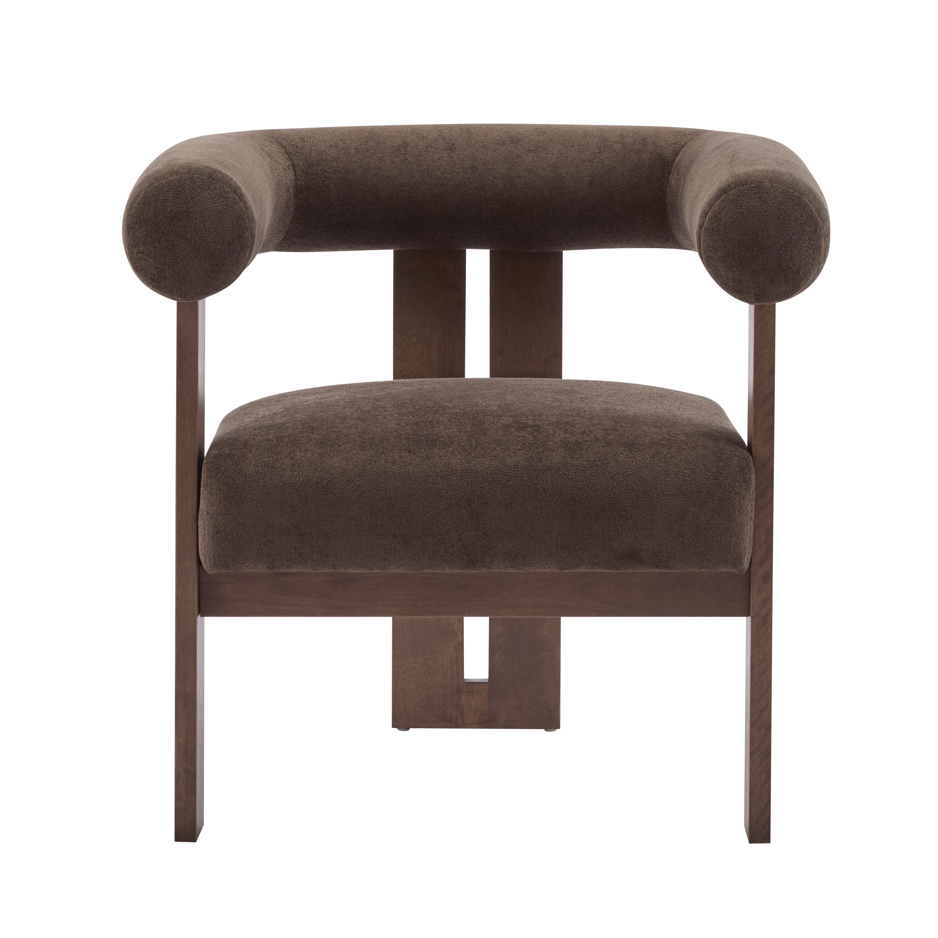 [variant:N898P443987D] Round-Arm Velvet Accent Chair image 2