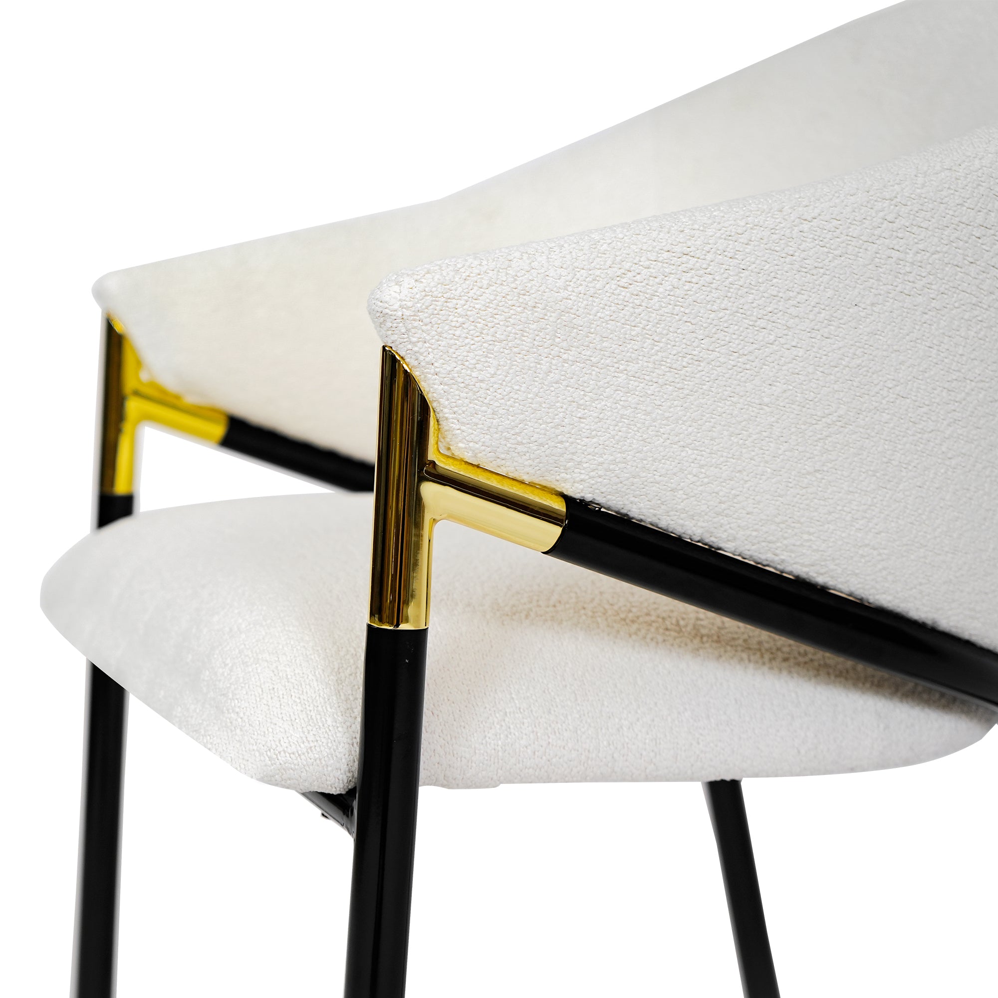 [variant:N876P313041A] Set of 2 Modern Upholstered Dining Chairs – White image 3