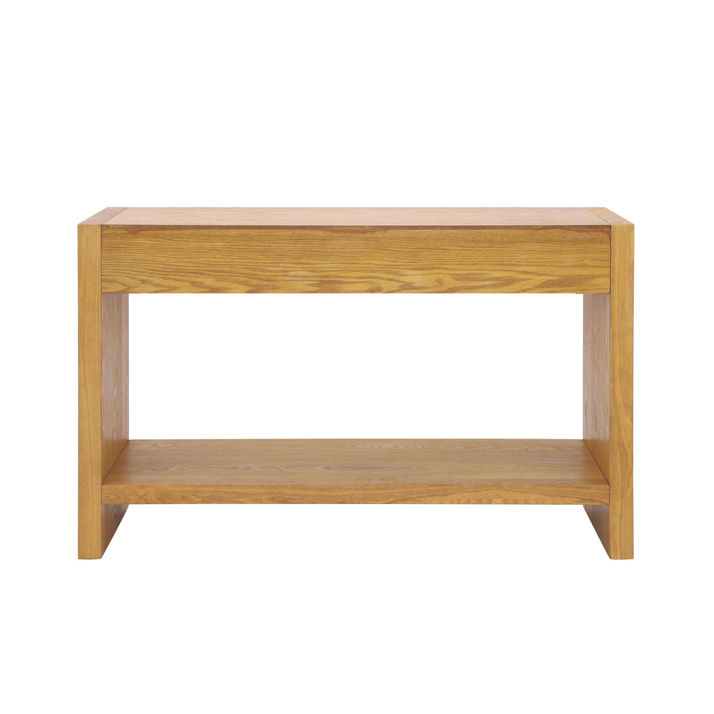 Farmhouse Console Table with Drawers & Storage Shelf — [variant:N876P351923D] Natural image 13
