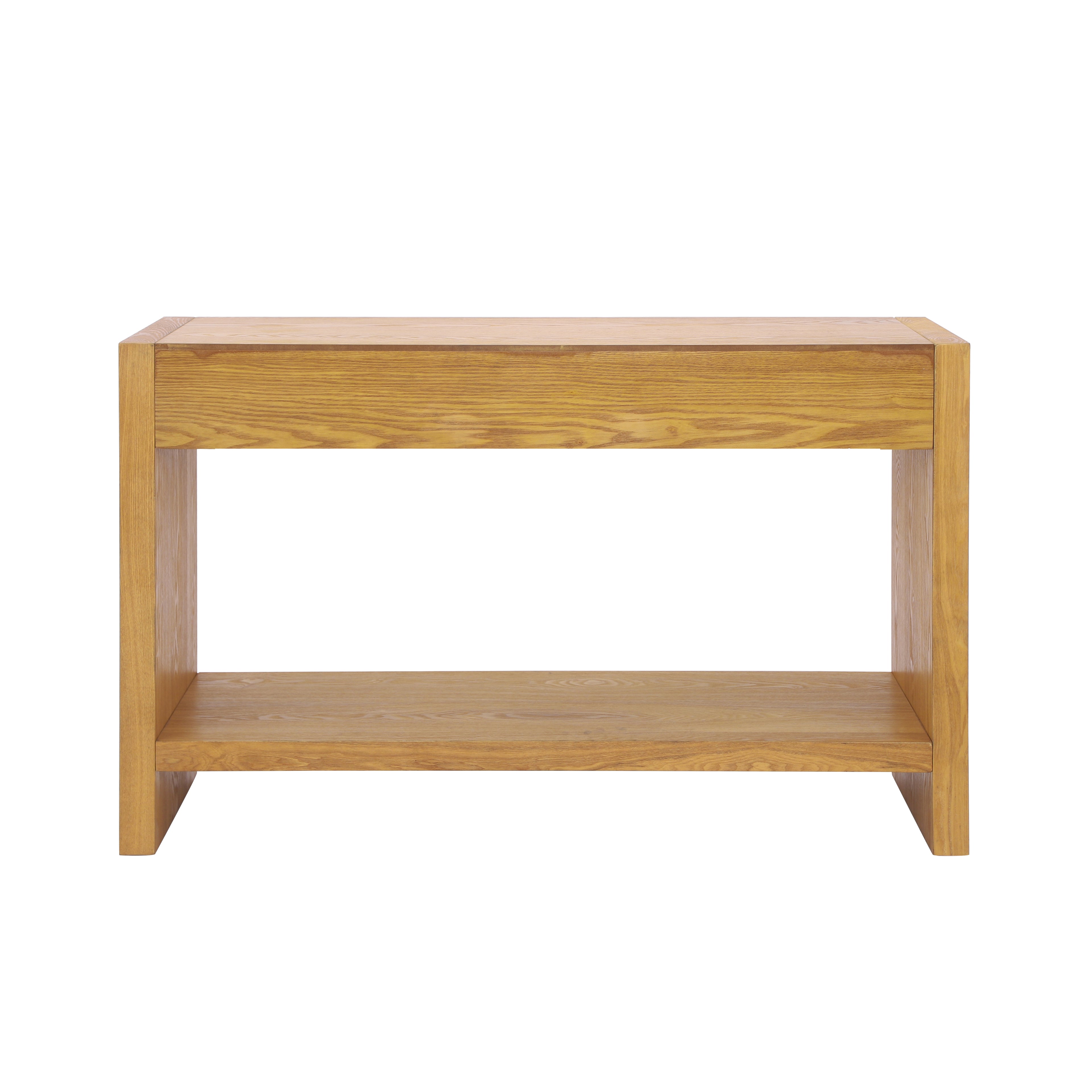 Farmhouse Console Table with Drawers & Storage Shelf — [variant:N876P351923D] Natural image 13