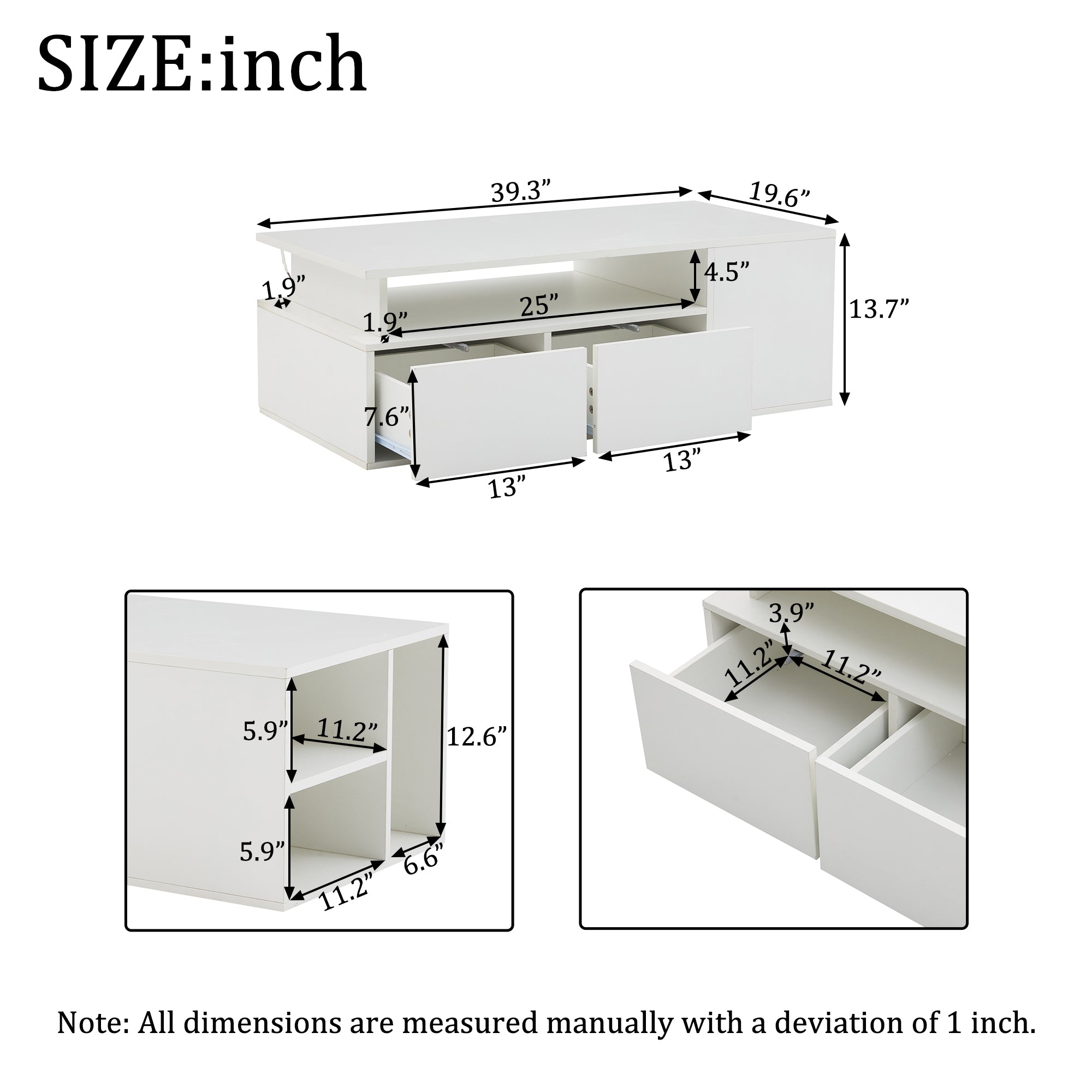[variant:N892P428788W] High-Gloss LED Coffee Table with Open Storage image 26