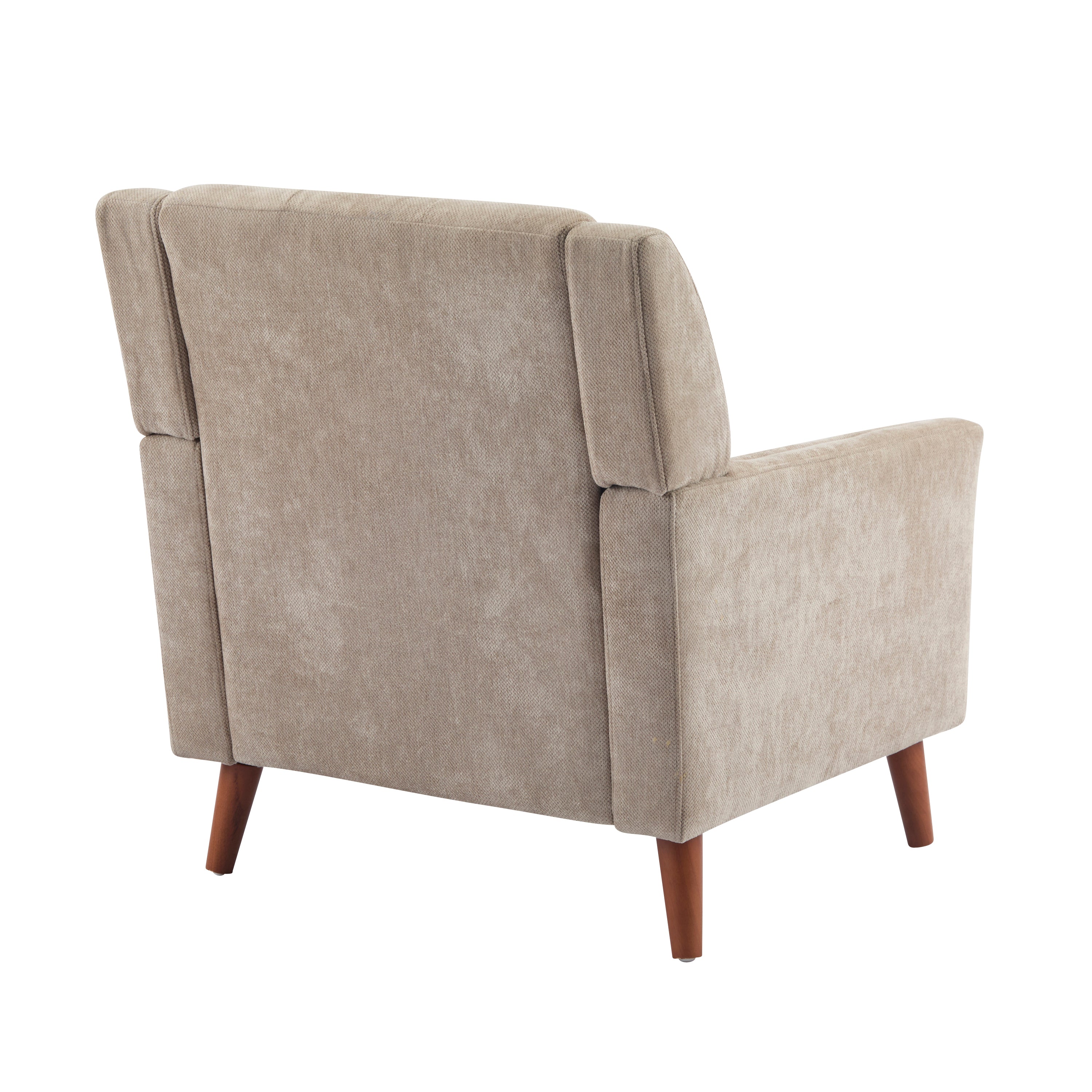 [variant:N898P442867L] Light Brown Chenille Mid-Century Armchair image 5