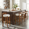 [variant:N897P443728W-S4] Elise Set of 4 Walnut Wood Bar Stools image 1