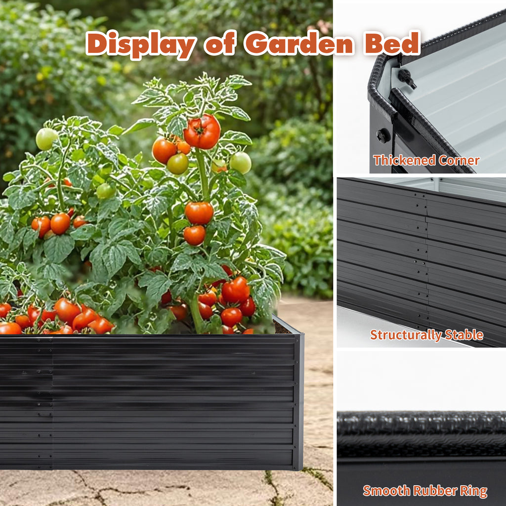 [variant:W3901P434788] Galvanized Steel Raised Garden Bed – 8 × 4 × 2 ft image 4