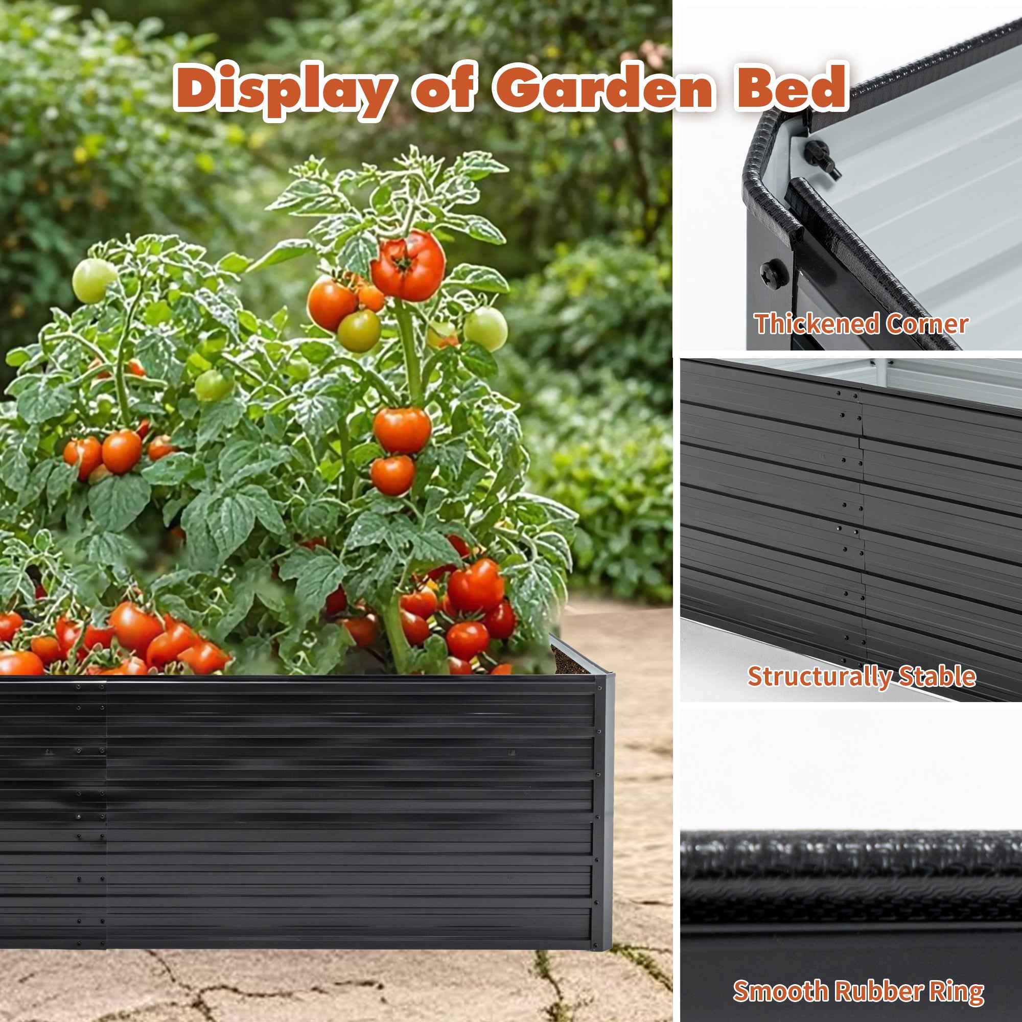 [variant:W3901P434788] Galvanized Steel Raised Garden Bed – 8 × 4 × 2 ft image 4