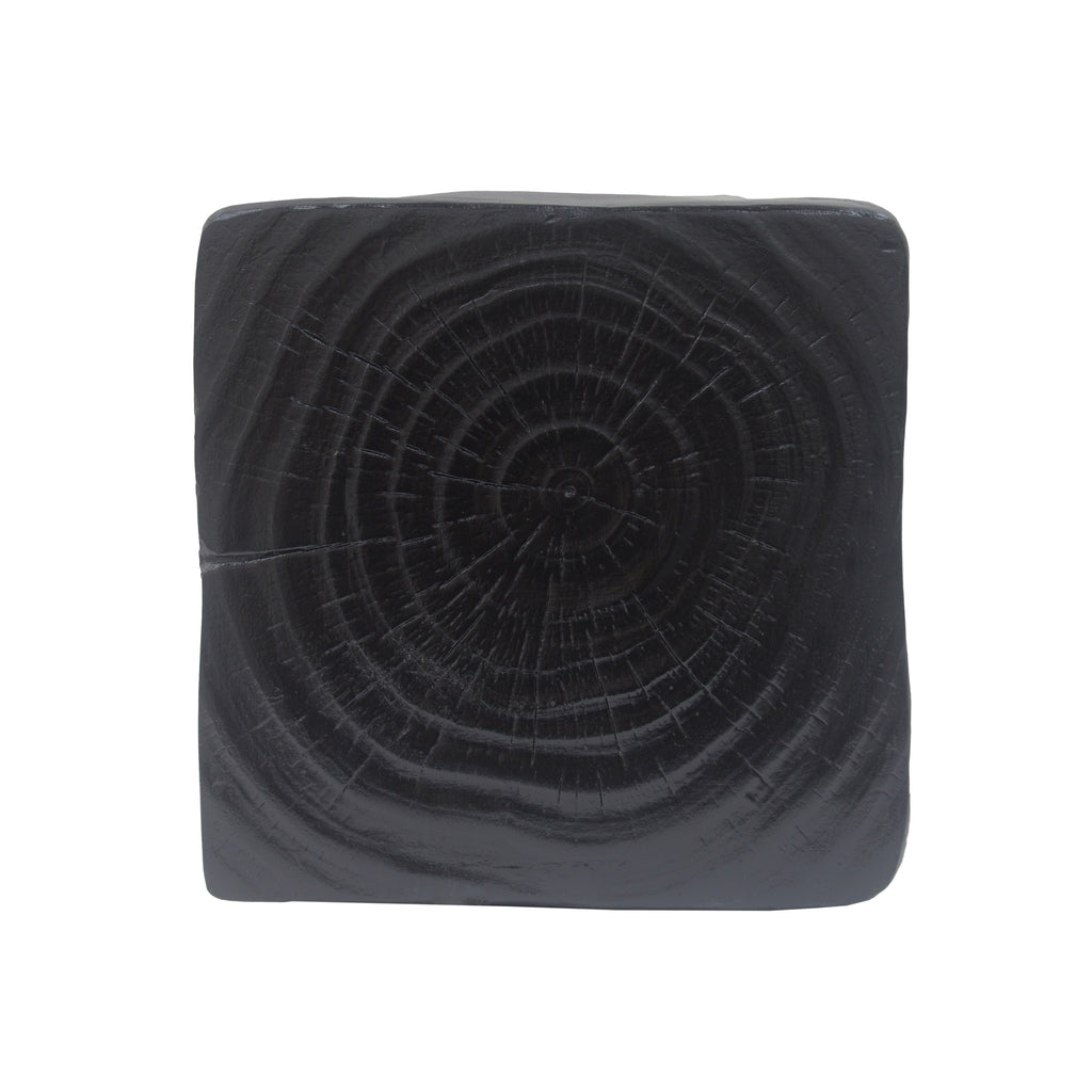 Twisted Wood-Look Indoor/Outdoor Side Table — [variant:N911P479287B] Black image 14