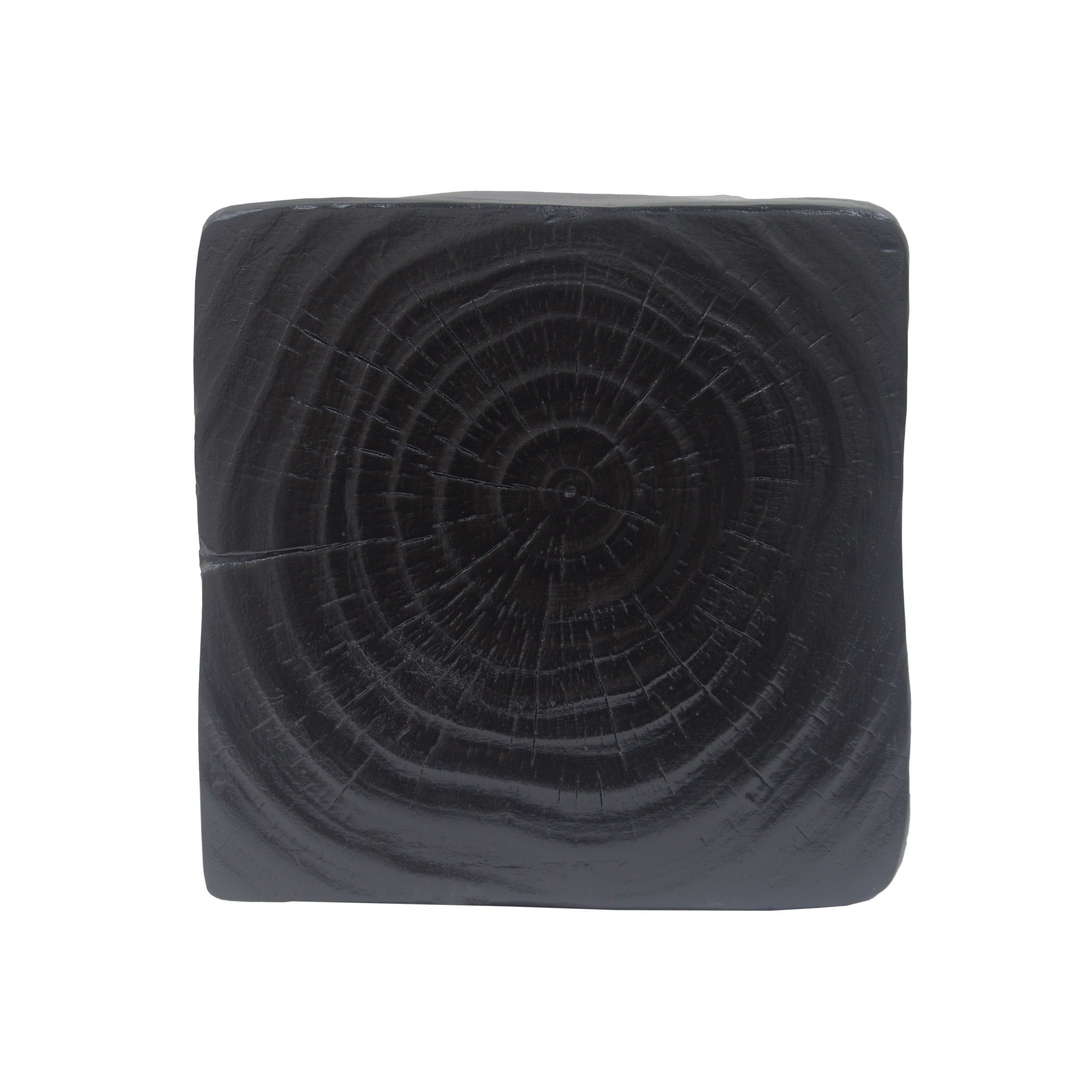 Twisted Wood-Look Indoor/Outdoor Side Table — [variant:N911P479287B] Black image 14