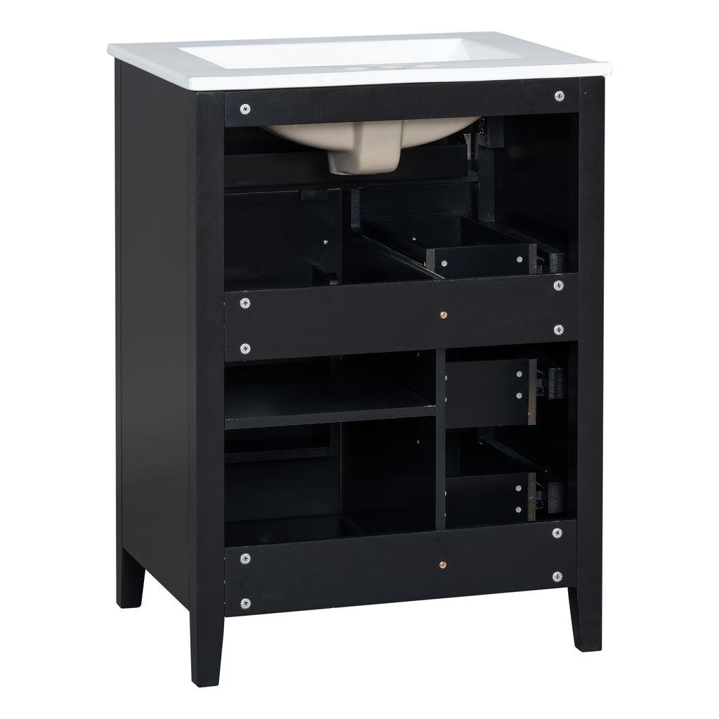 [variant:N725P280631B] Black Bathroom Vanity with Ceramic Sink – 24-Inch image 32