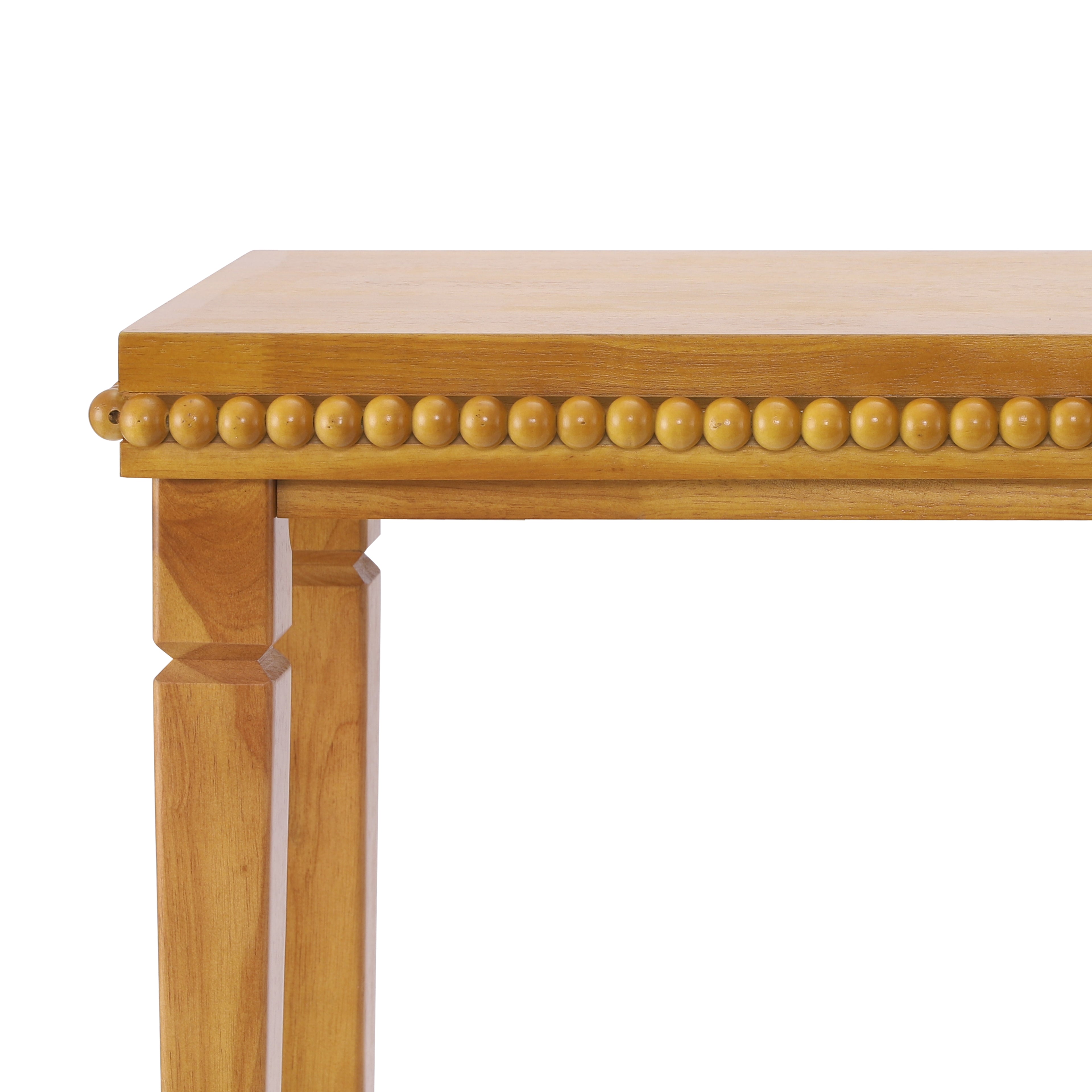 Farmhouse Console Table with Beaded Trim — [variant:N876P351928D] Natural image 5