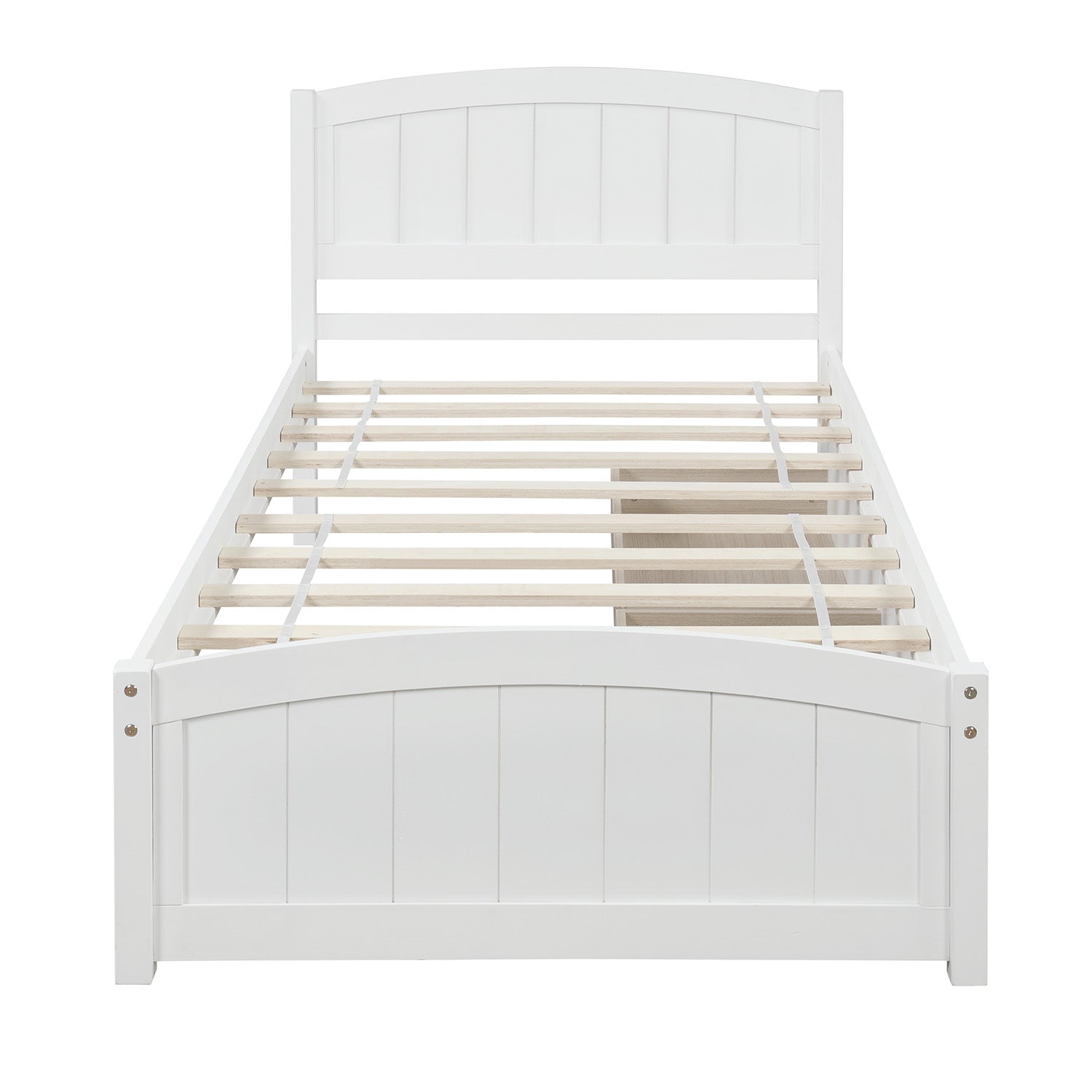 [variant:N850P475817K] Twin Platform Bed with 2 Storage Drawers – White image 5