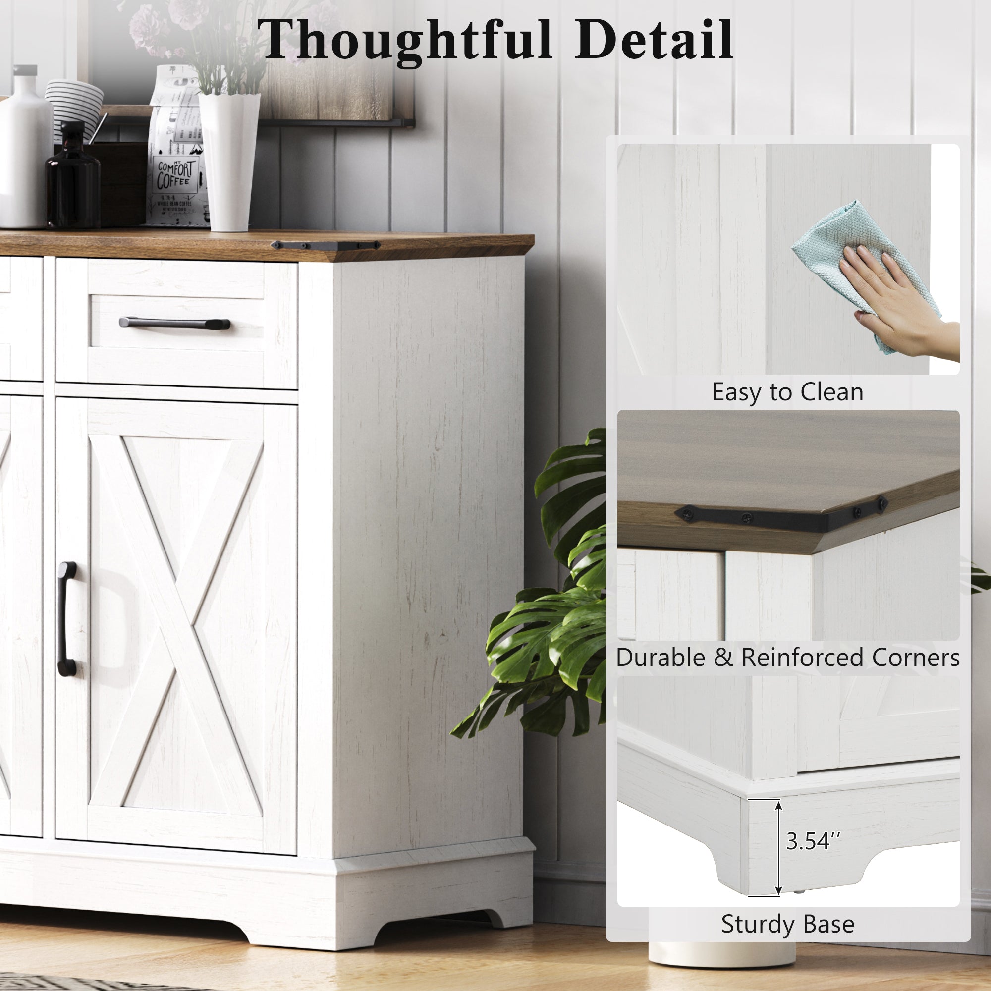[variant:N853P444963W] 55-Inch Farmhouse Buffet Cabinet with Drawers image 24