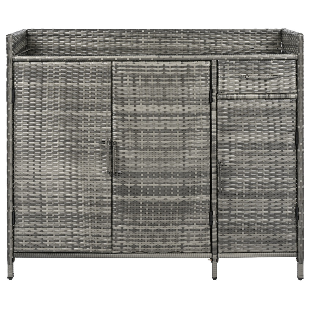 [variant:N853P387142G] Wicker Outdoor Storage Bar Cabinet – 47.5-Inch image 22